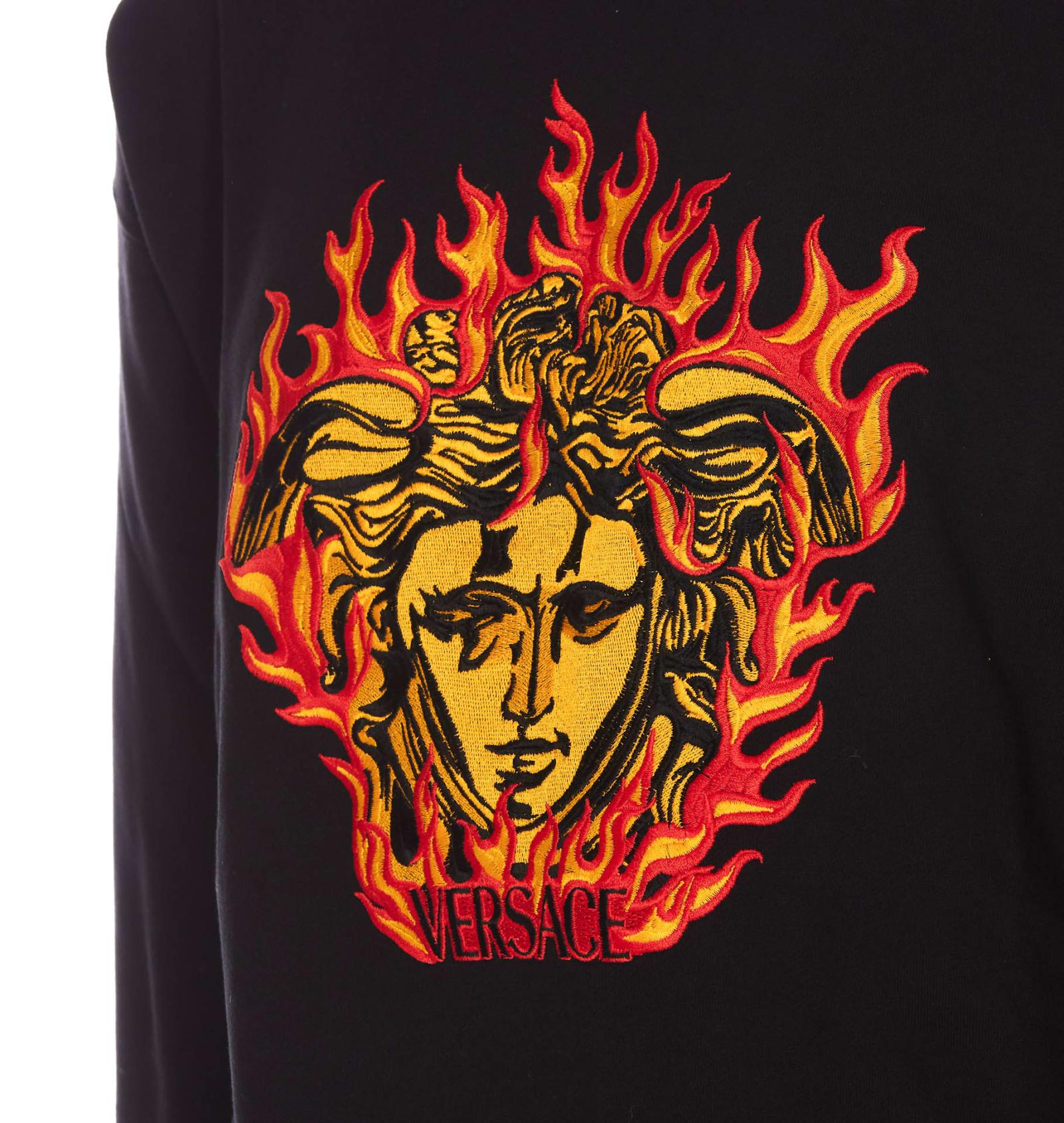 Versace Medusa Flame Sweatshirt in Black for Men | Lyst