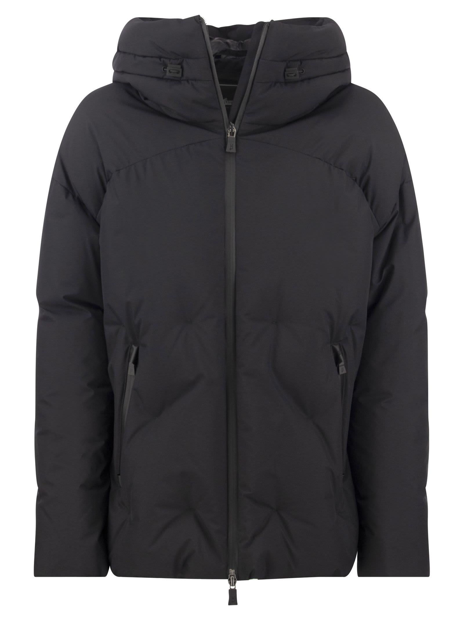 Womens Jackets Herno Jackets Black Herno Synthetic Oversize Hooded Down Jacket in Nero - Save 15% 