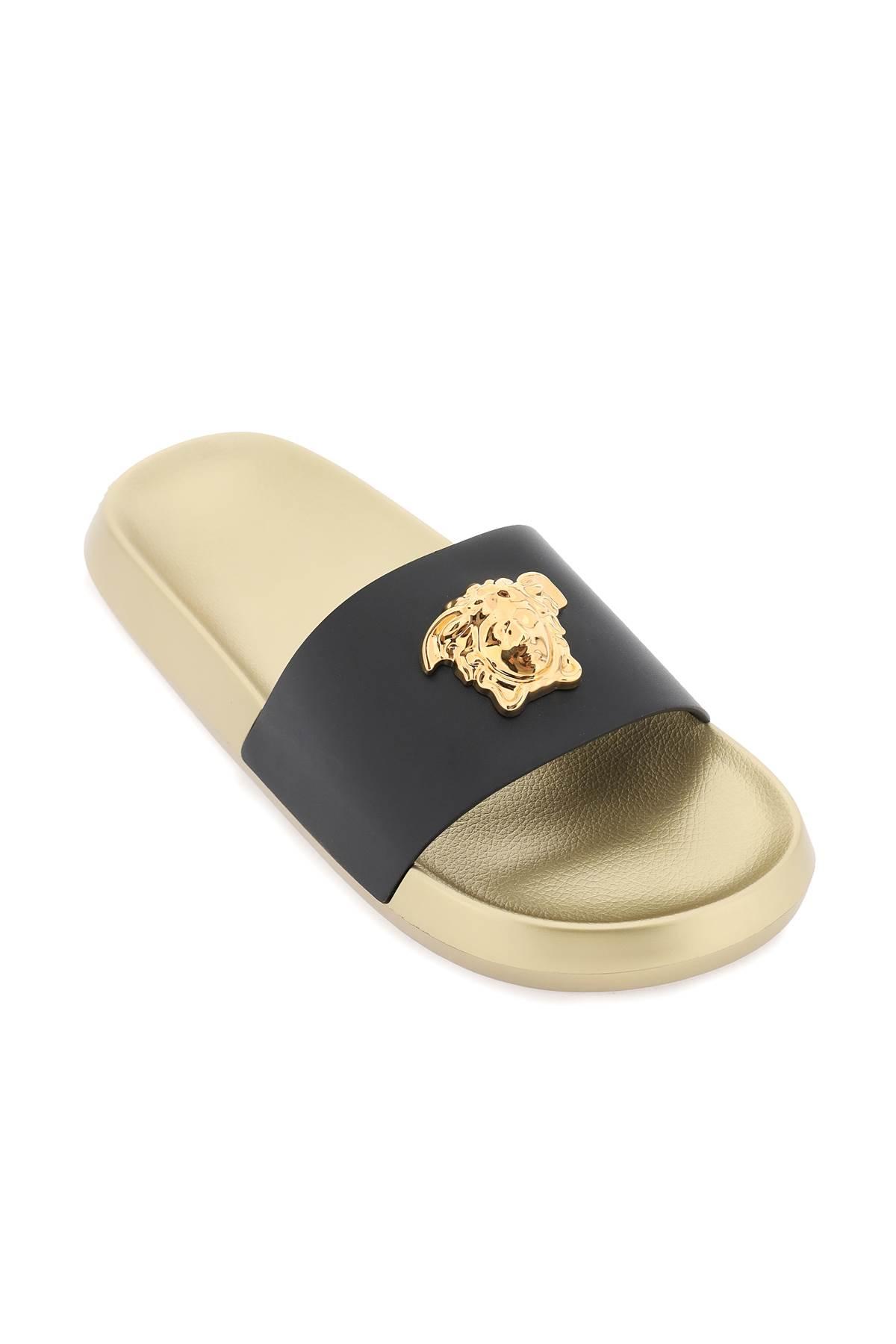 Black and gold versace slides new arrivals