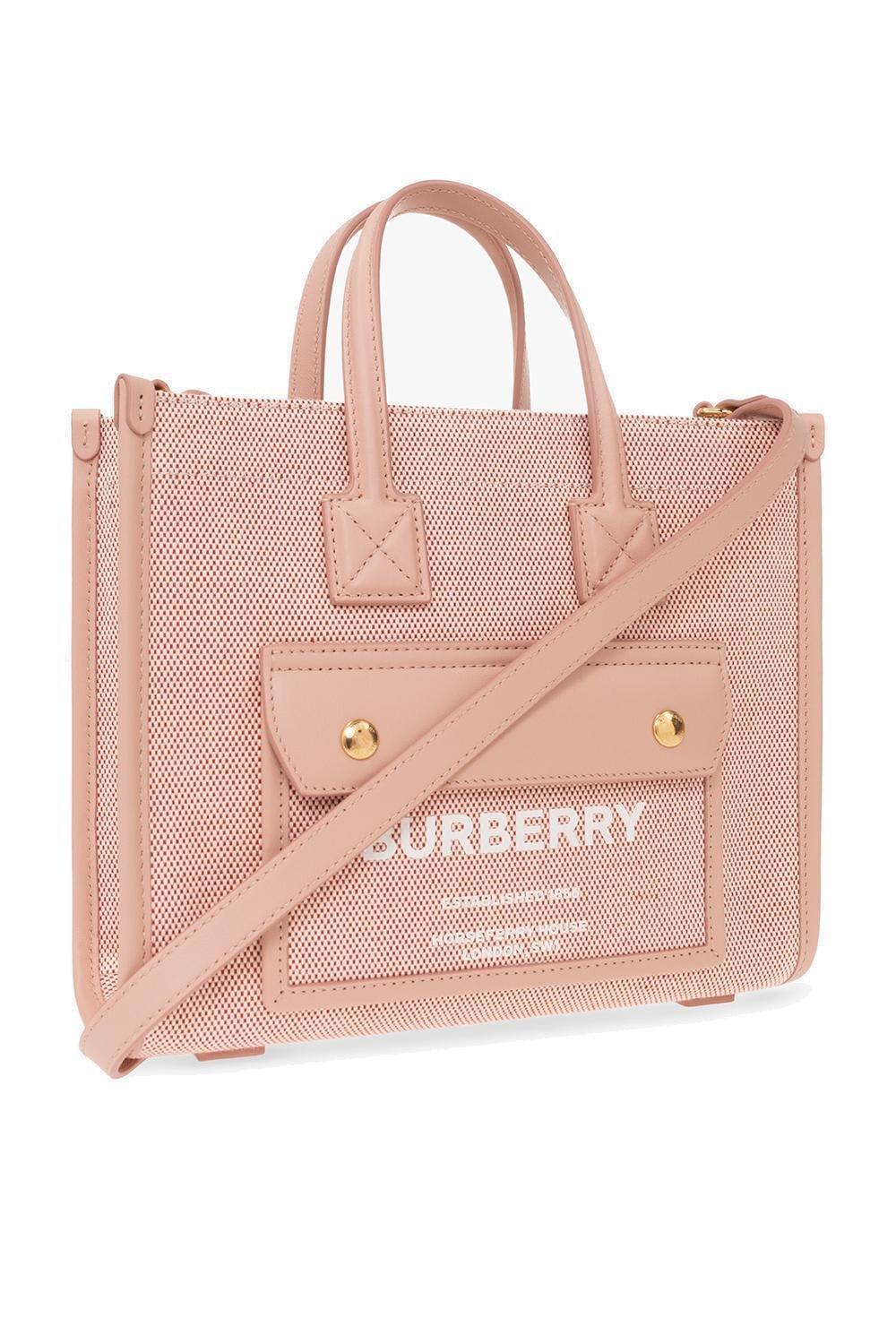 Burberry 'freya Mini' Shopper Bag in Pink