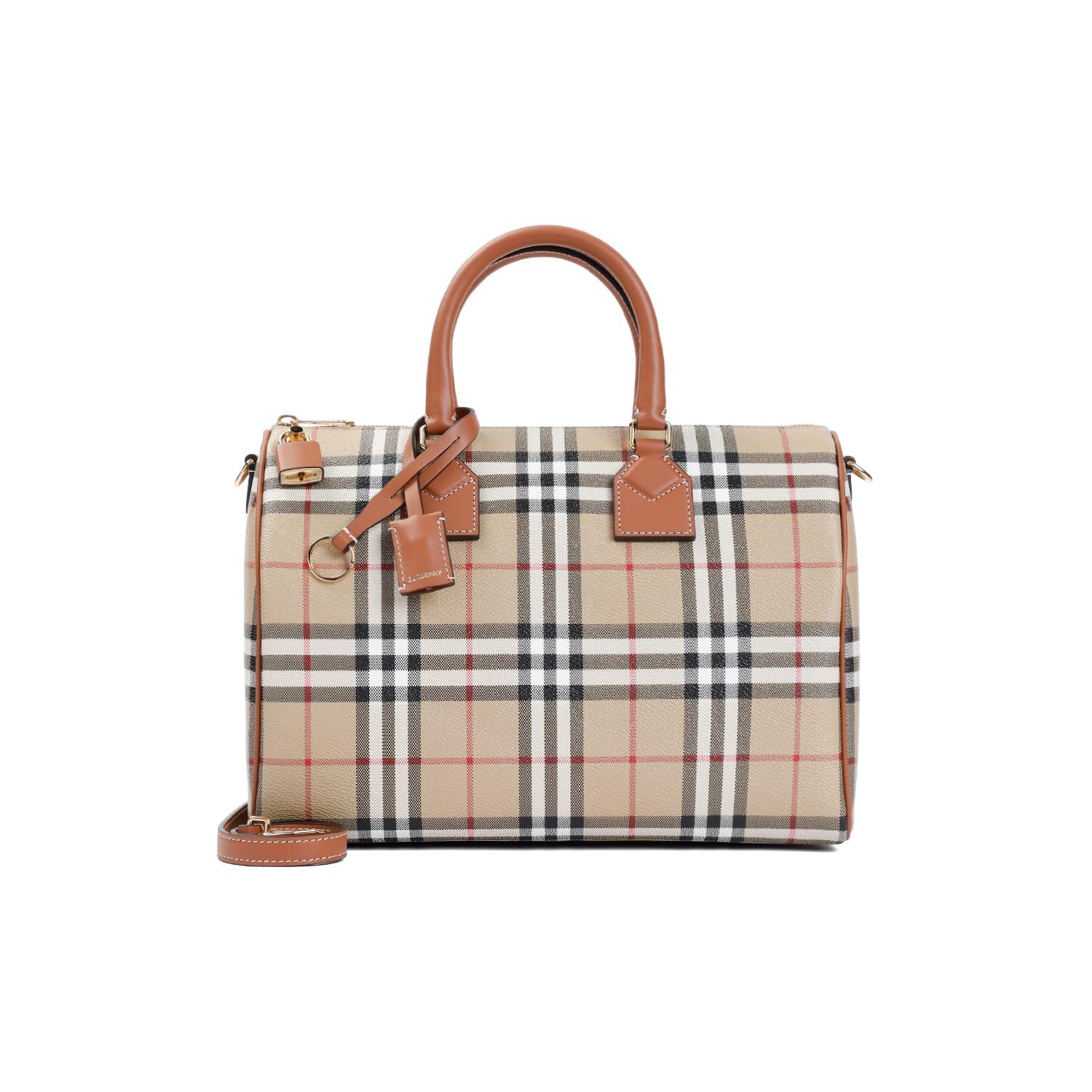 Burberry Bowling Medium Check Handbag Lyst UK
