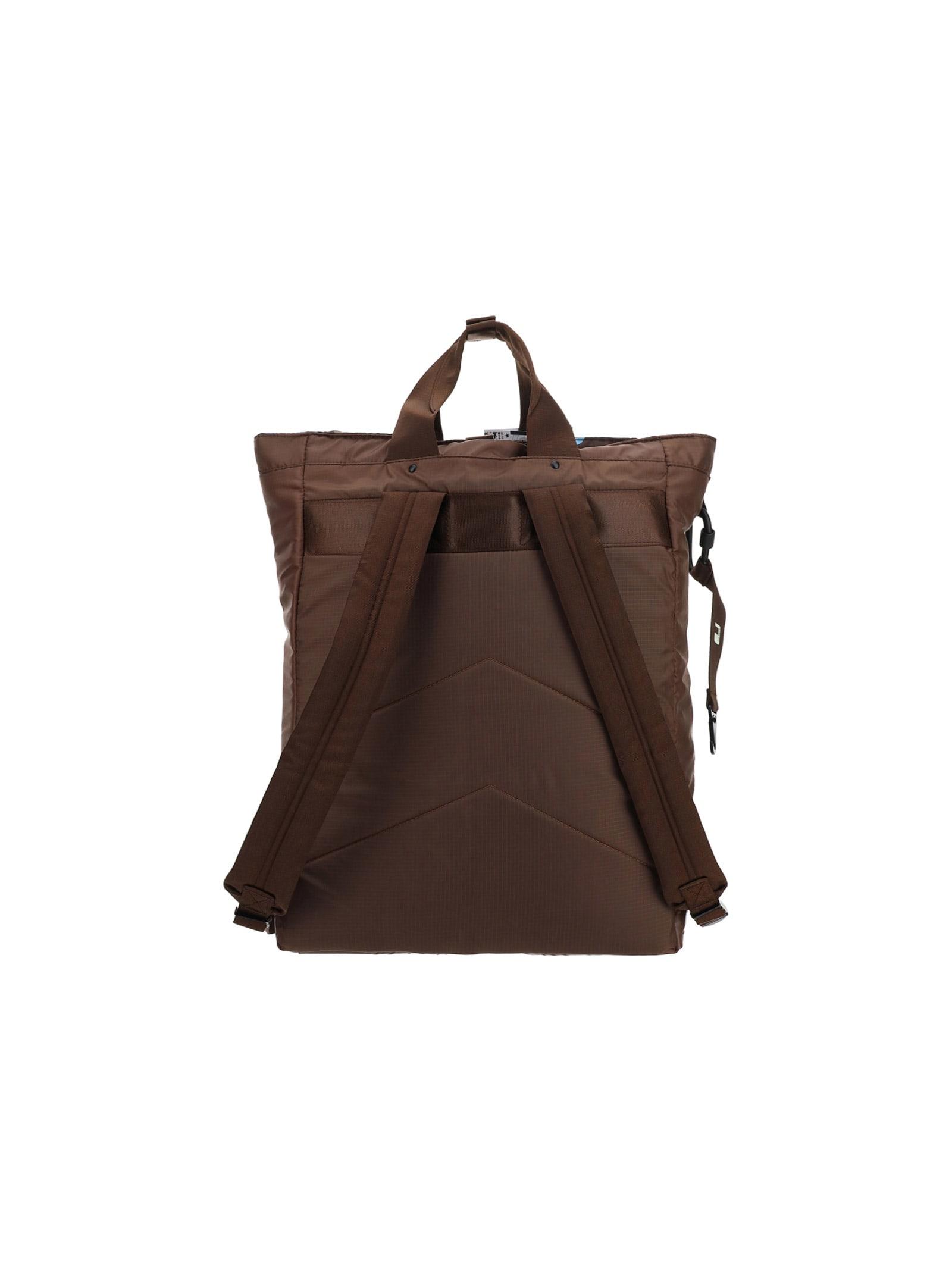 Mens Bags Backpacks ENTERPRISE JAPAN Synthetic Brown Logo-print Backpack for Men 
