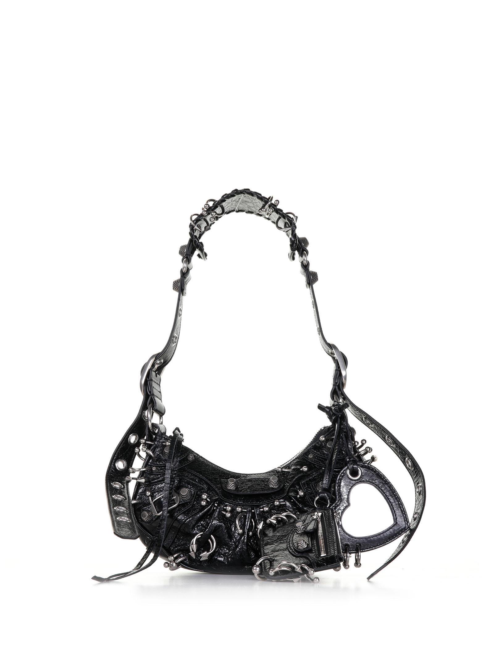 Balenciaga Le Cagole Piercing Shoulder Bag in Black | Lyst