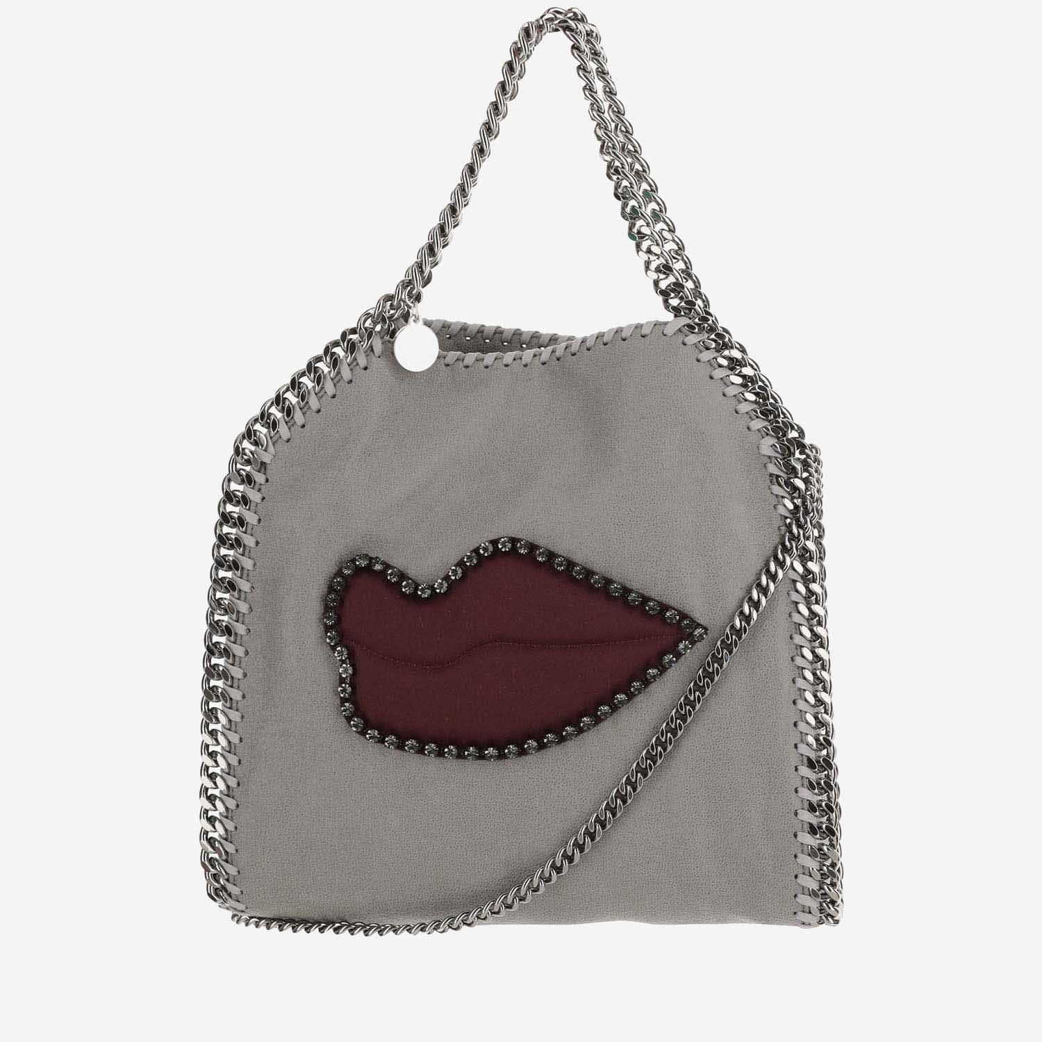 Stella McCartney Stella Mc Cartney Mini Falabella Lips Tote Bag in Gray Lyst