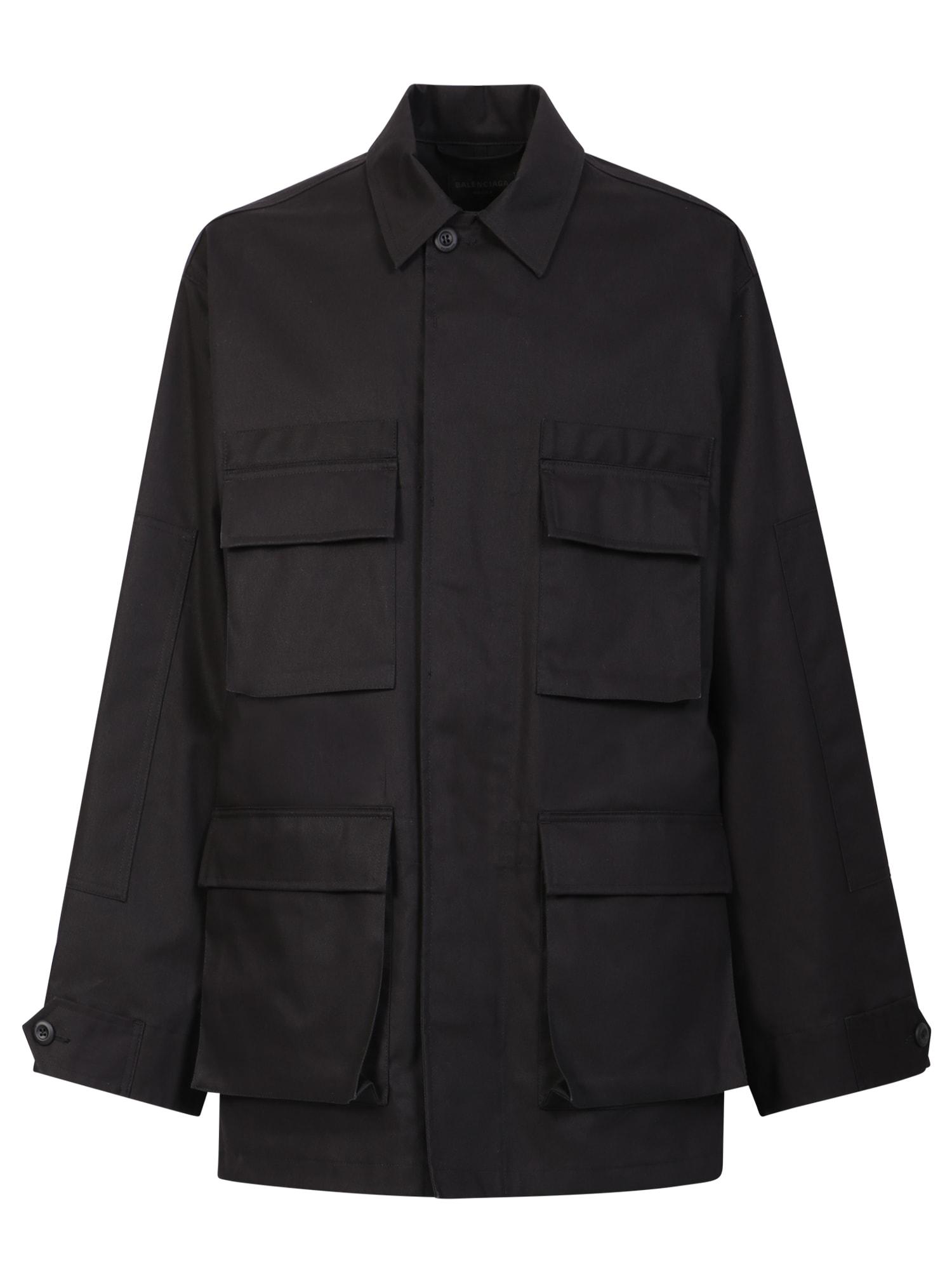 Balenciaga Multi-pocket Cargo Jacket in Black for Men | Lyst