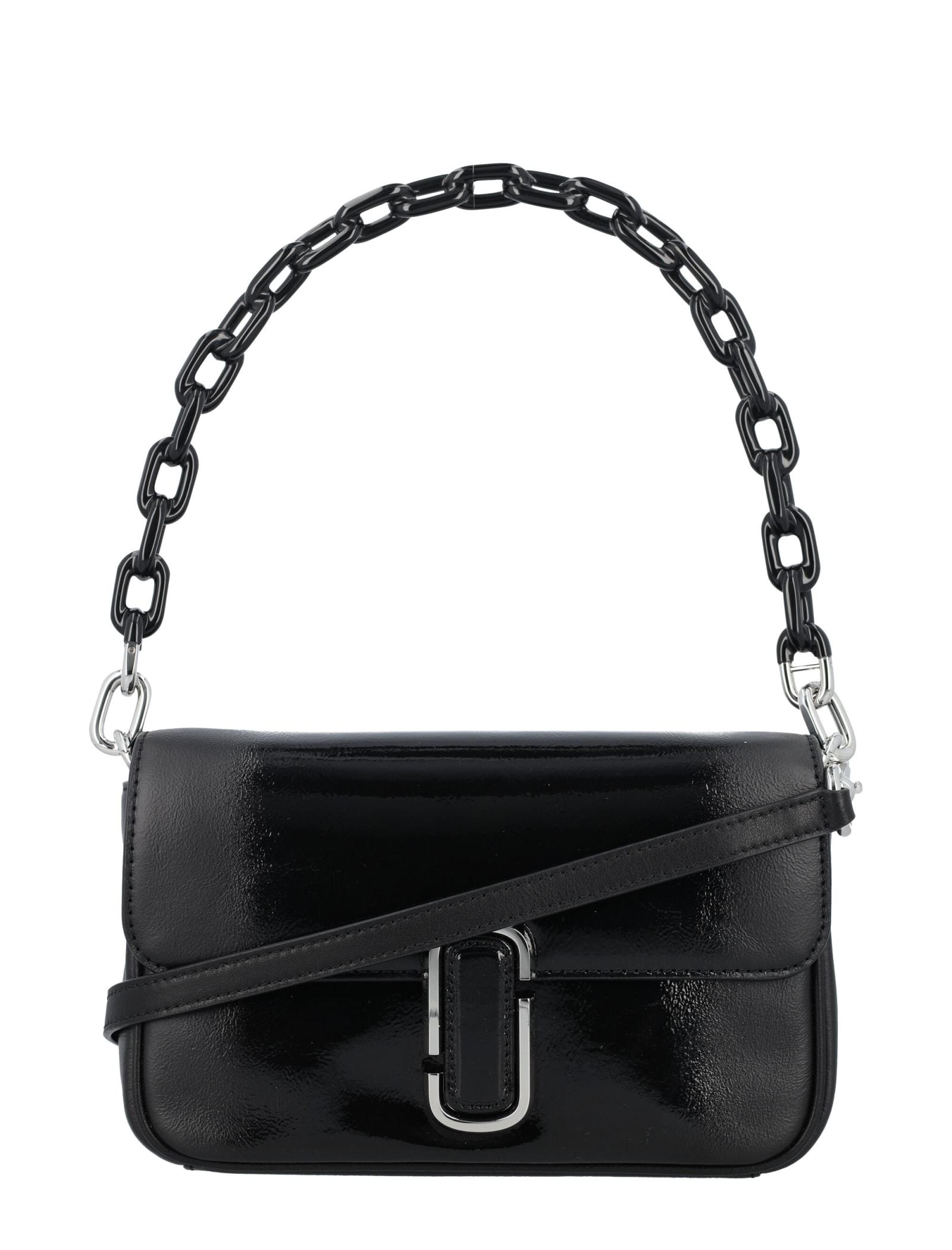 The J Marc Leather Shoulder Bag in Black - Marc Jacobs