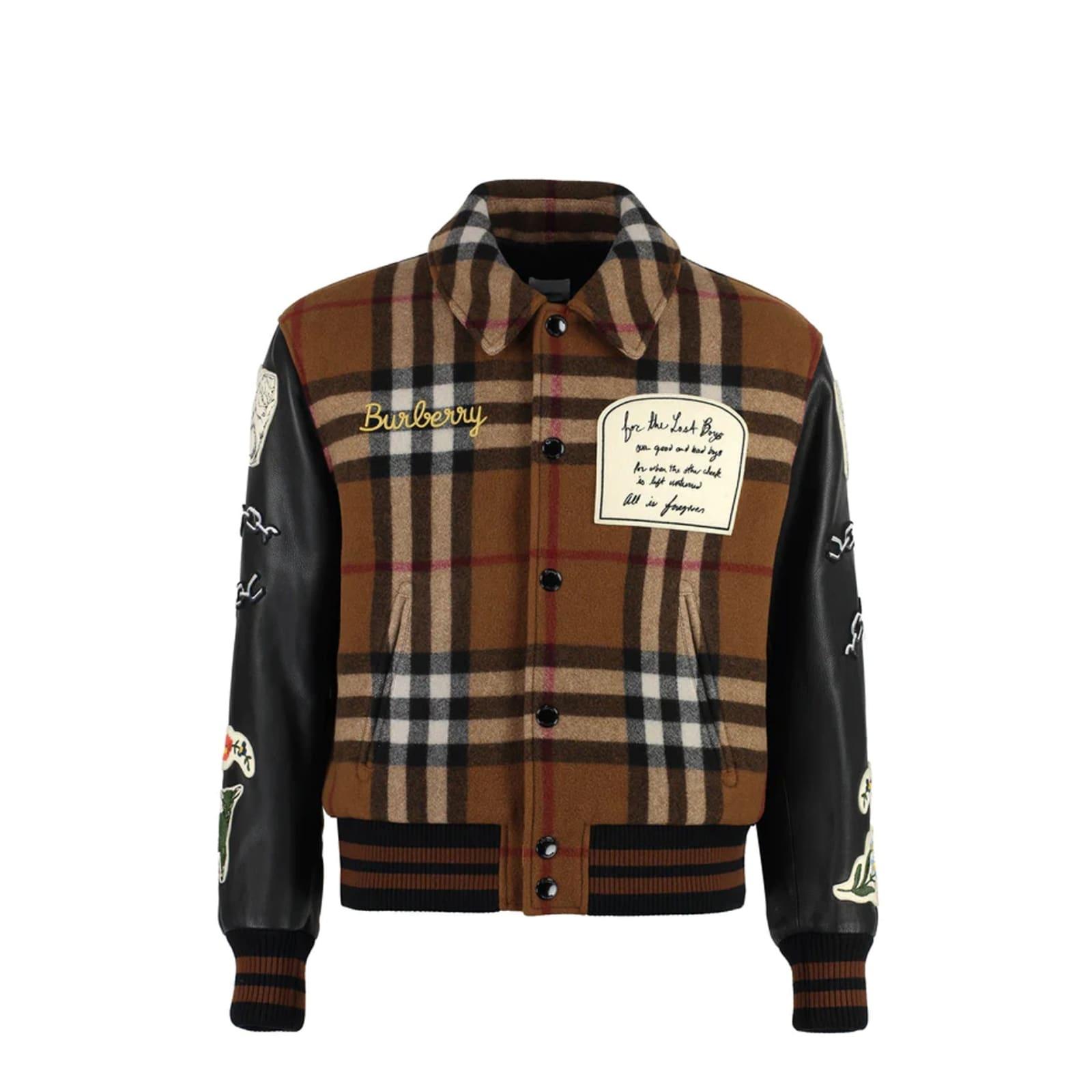 Burberry Wool and Leather Bomber Jacket