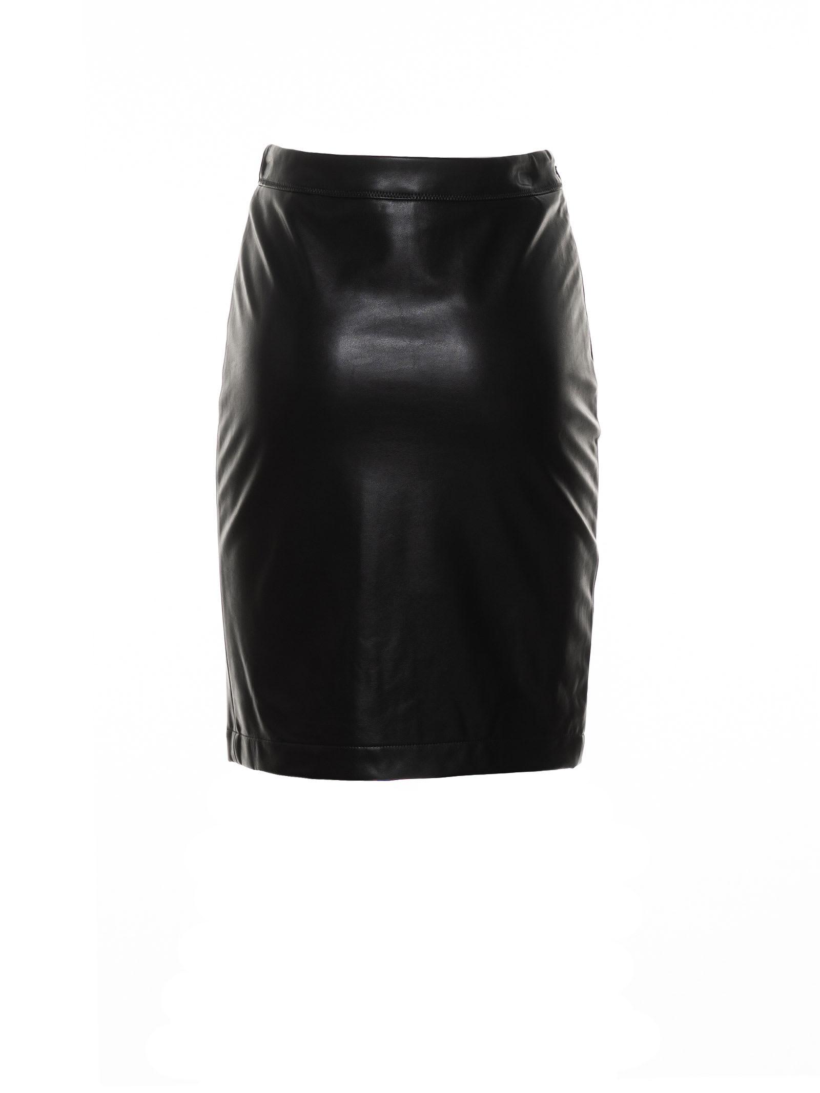 Michael Kors Stretch Faux Leather Skirt in Black | Lyst