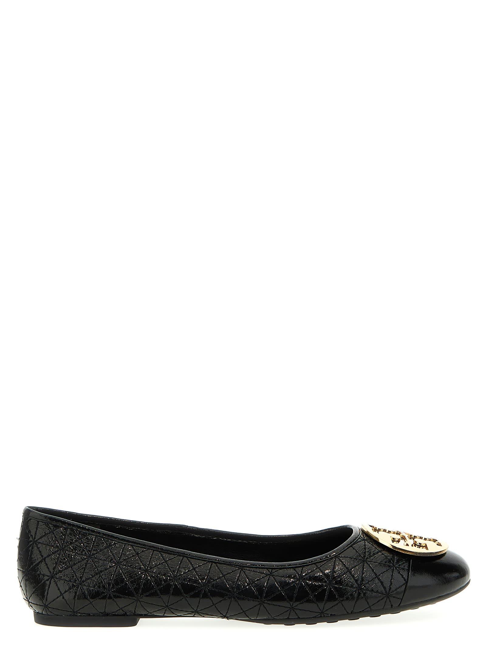 Tory Burch Claire Quilted Flat Shoes in Black Lyst