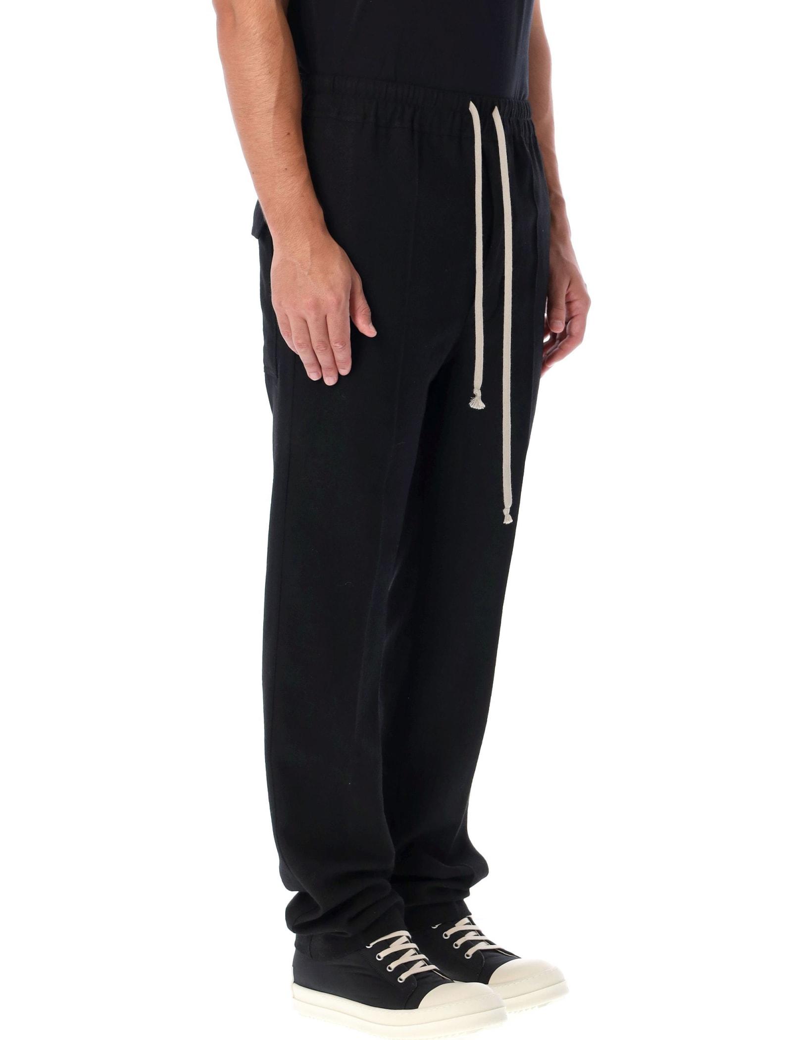 Rick Owens Drawstring Slim Long Pants in Black for Men | Lyst