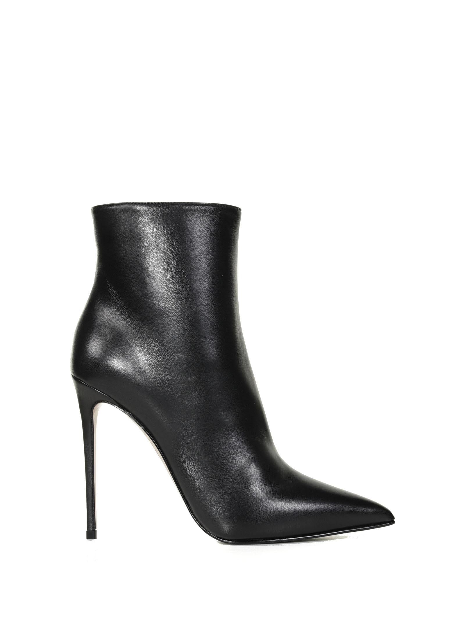Le Silla Eva Leather Ankle Boot in Black | Lyst
