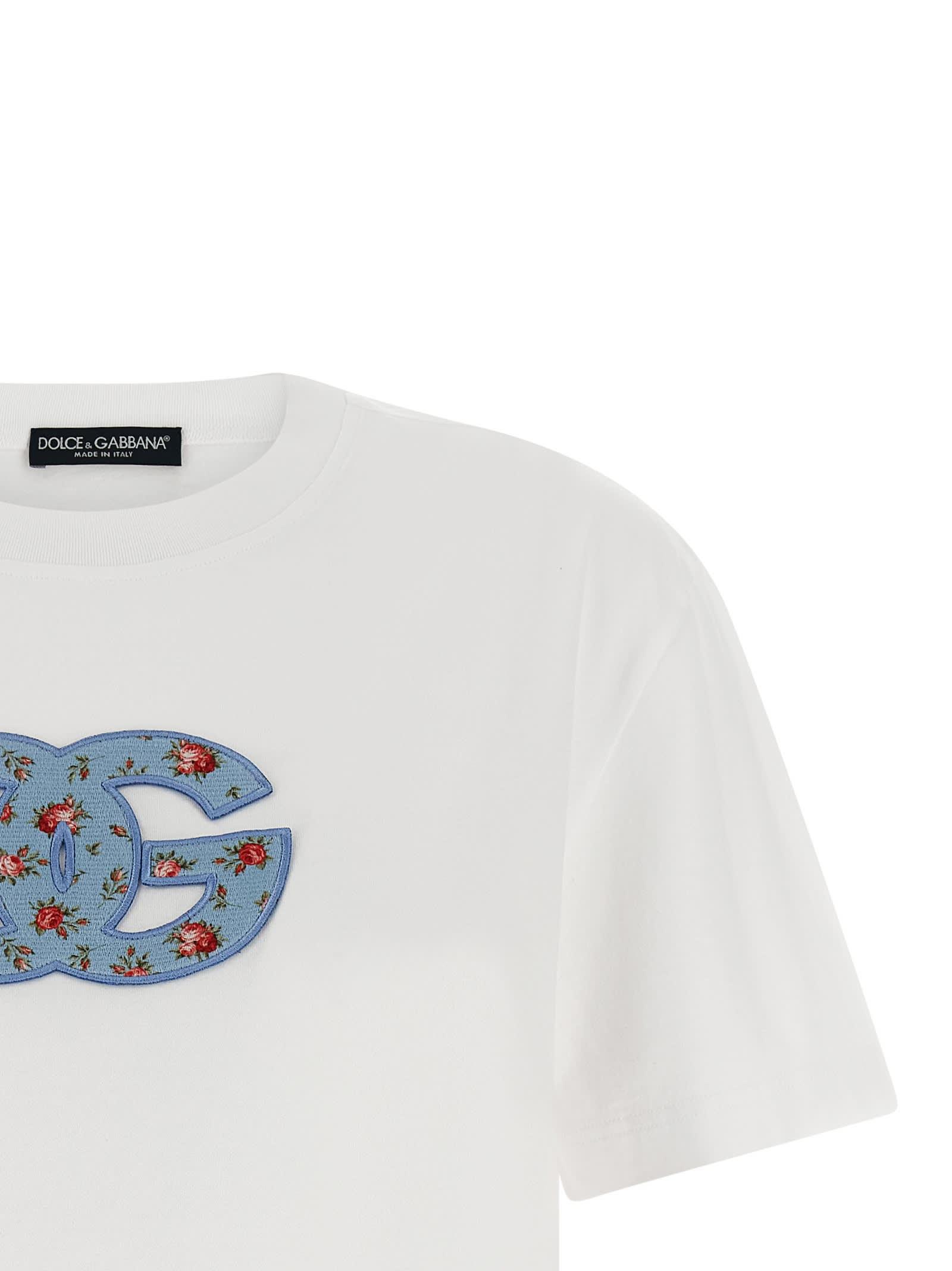 Dolce & Gabbana Logo T-Shirt in White | Lyst