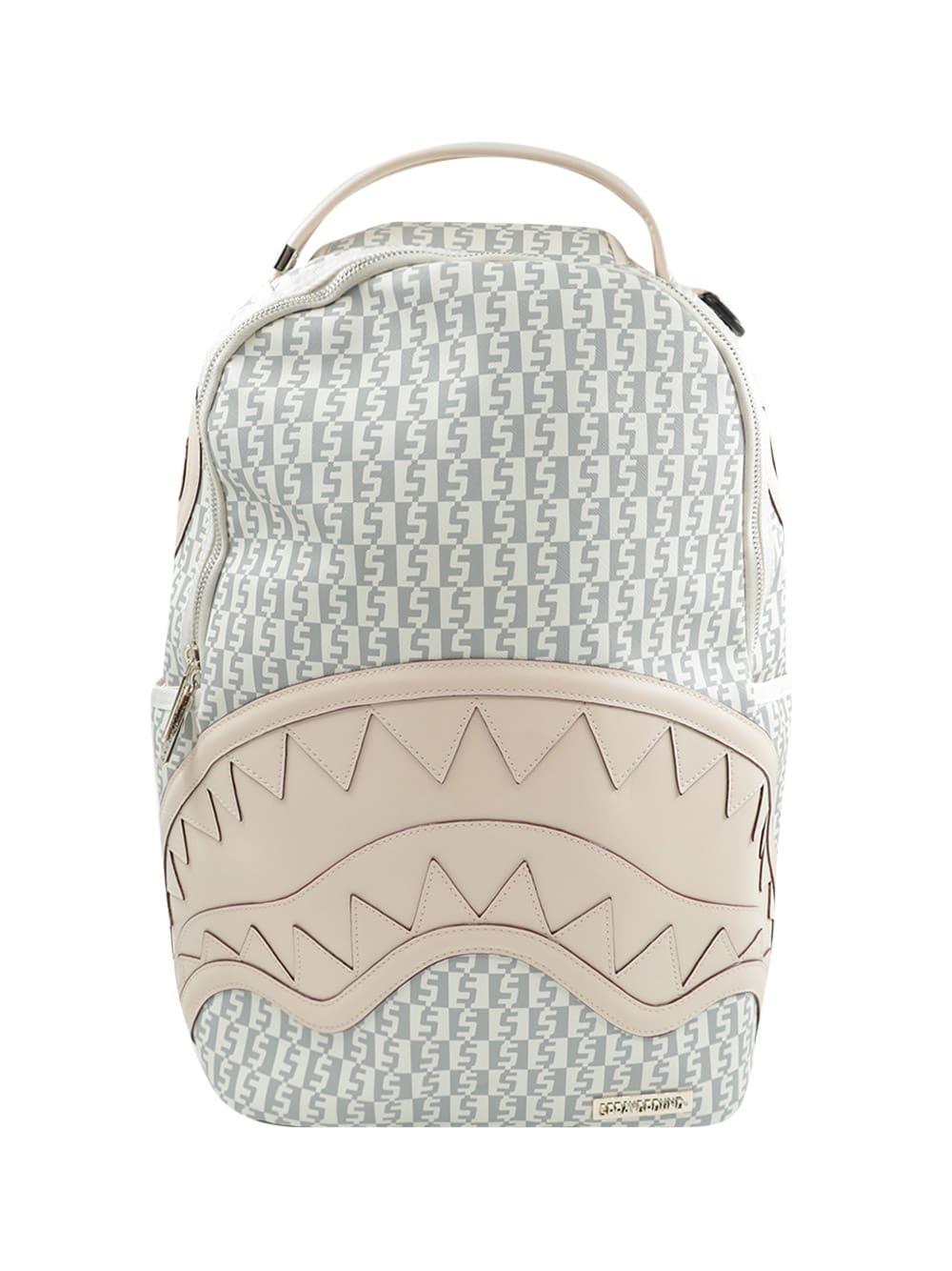 Sprayground Rose Money Checkered Backpack in White