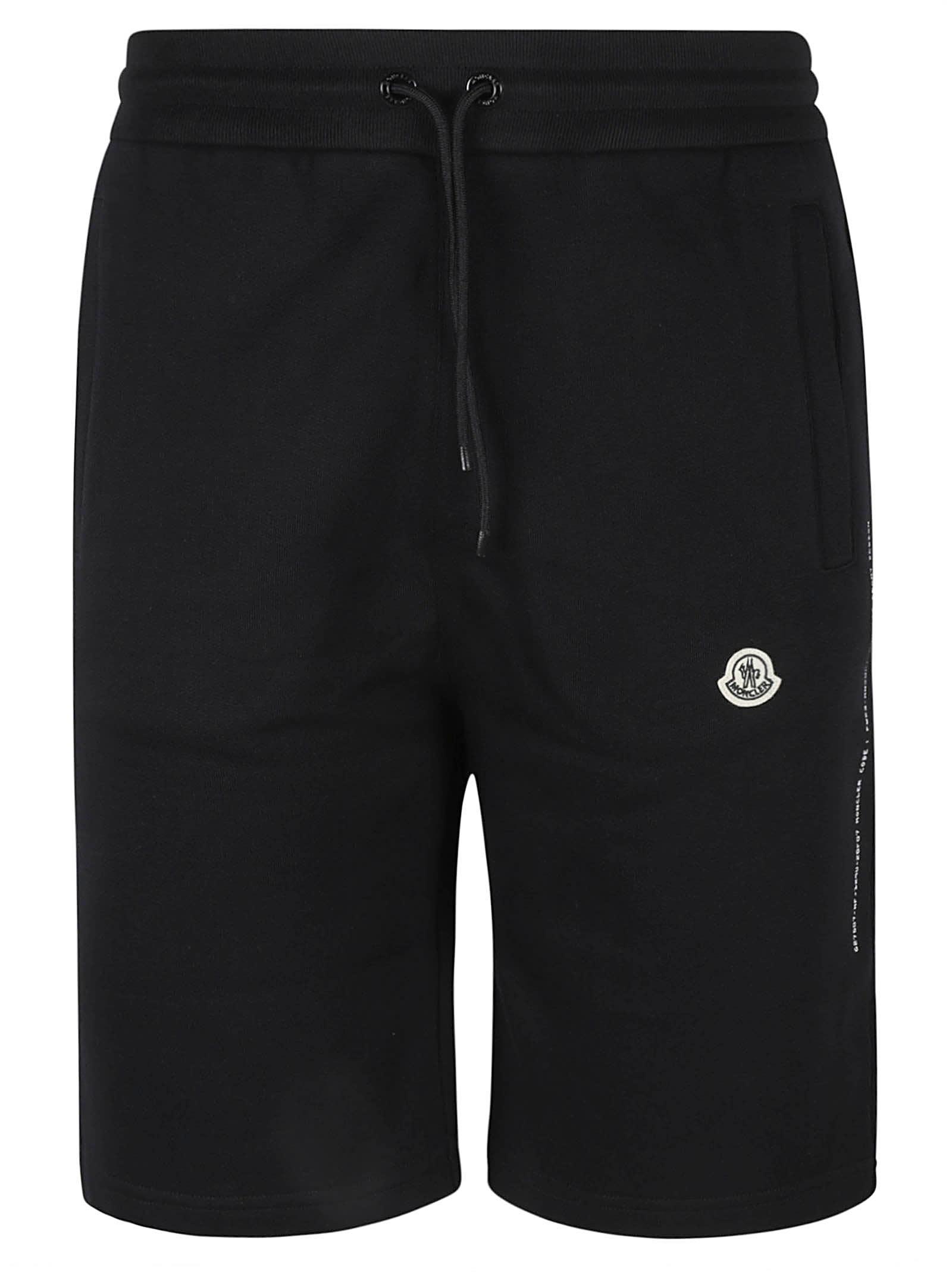 Moncler Genius Drawstring Waist Logo Patched Track Shorts in Black | Lyst