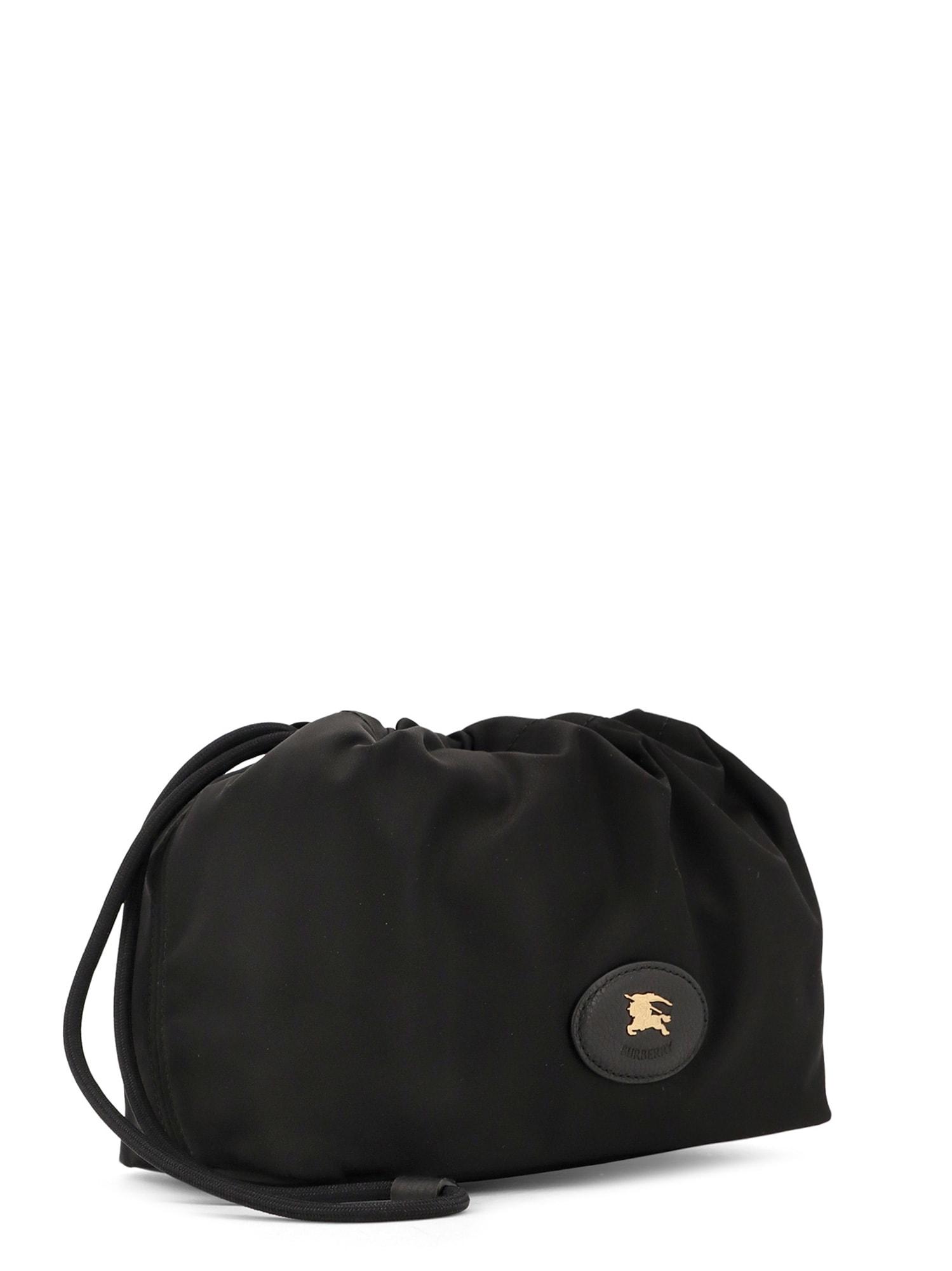 クラッチバッグ Burberry Black Canvas Horseshoe Reversible Clutch Horseshoe Crossbody Bag​ in Black - Women, Nylon | Burberry