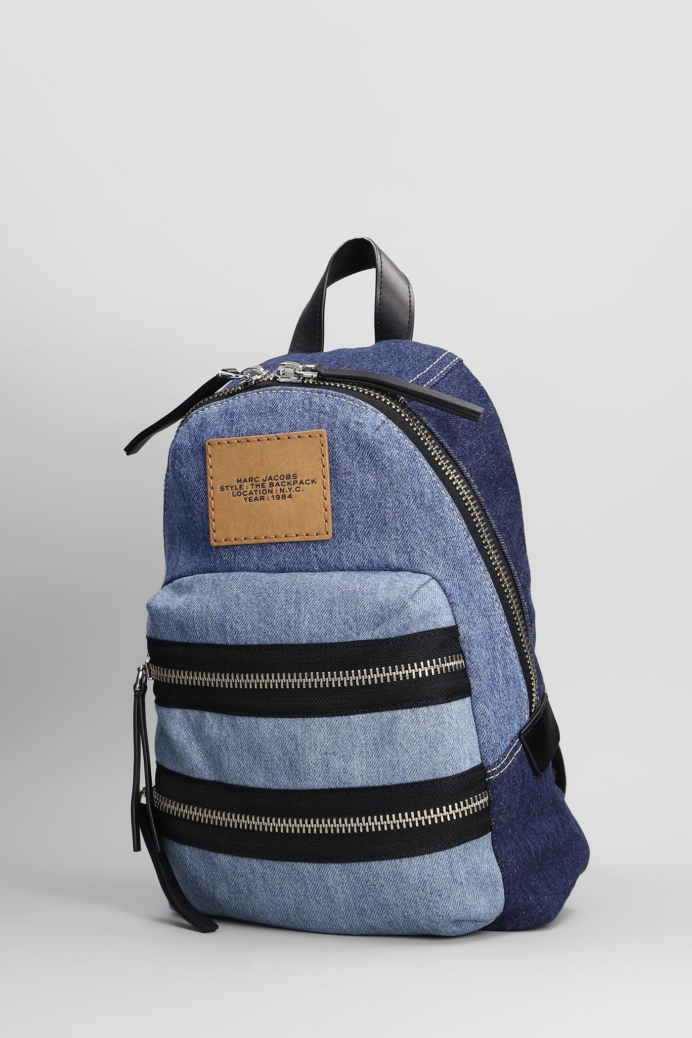 バックパック・リュック Marc Jacobs THE BIKER COLORBLOCK DENIM MEDIUM BACKPACK Marc Jacobs THE BIKER COLORBLOCK DENIM MEDIUM BACKPACK