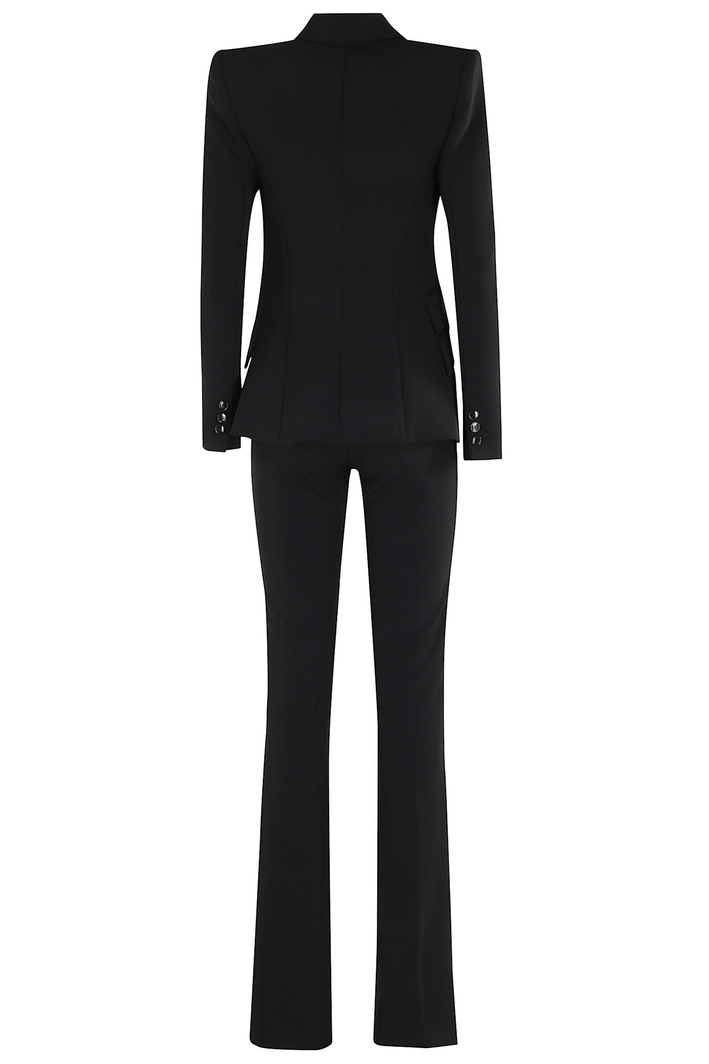 セットアップ Elisabetta Franchi Tailored Black Suit With Structured Elisabetta Franchi Black Tailleur Nero Donna » Modamica