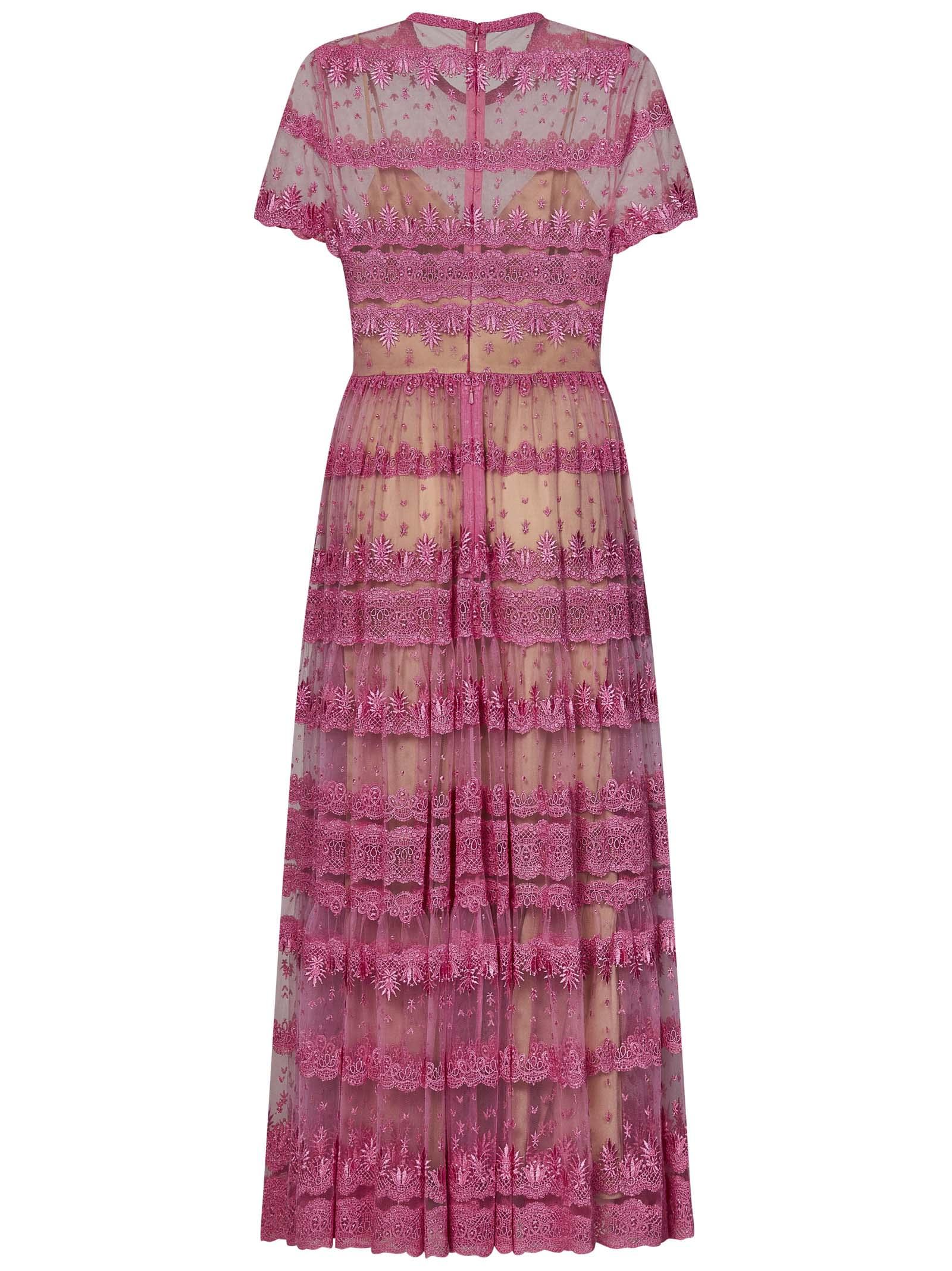 Elie Saab ruffle-detailed taffeta dress - Purple