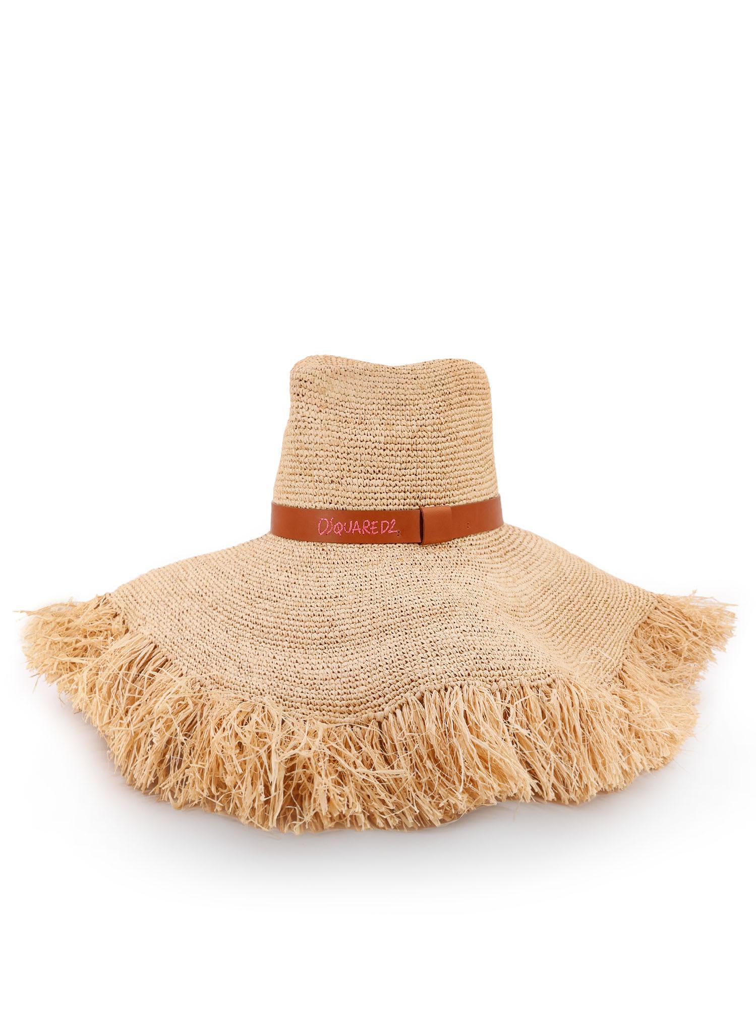 ストローハット Dsquared2 Dsquared2 Summer Lovers Natural Rafia Hat DSquared² Summer Lovers Natural Rafia Hat | Lyst