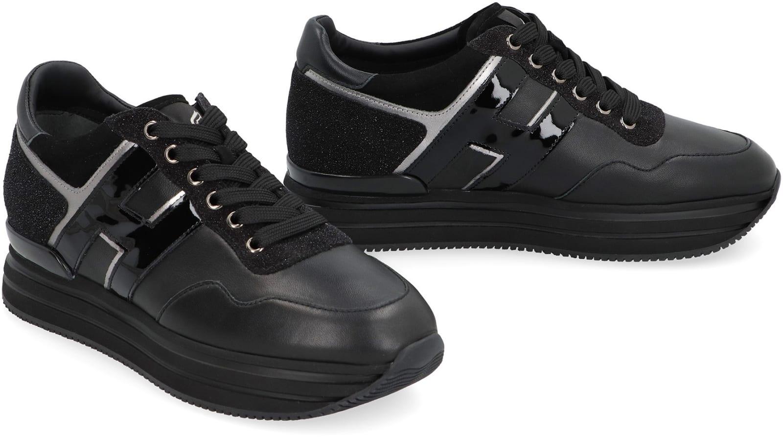 Hogan Midi H222 Low-top Sneakers in Black | Lyst