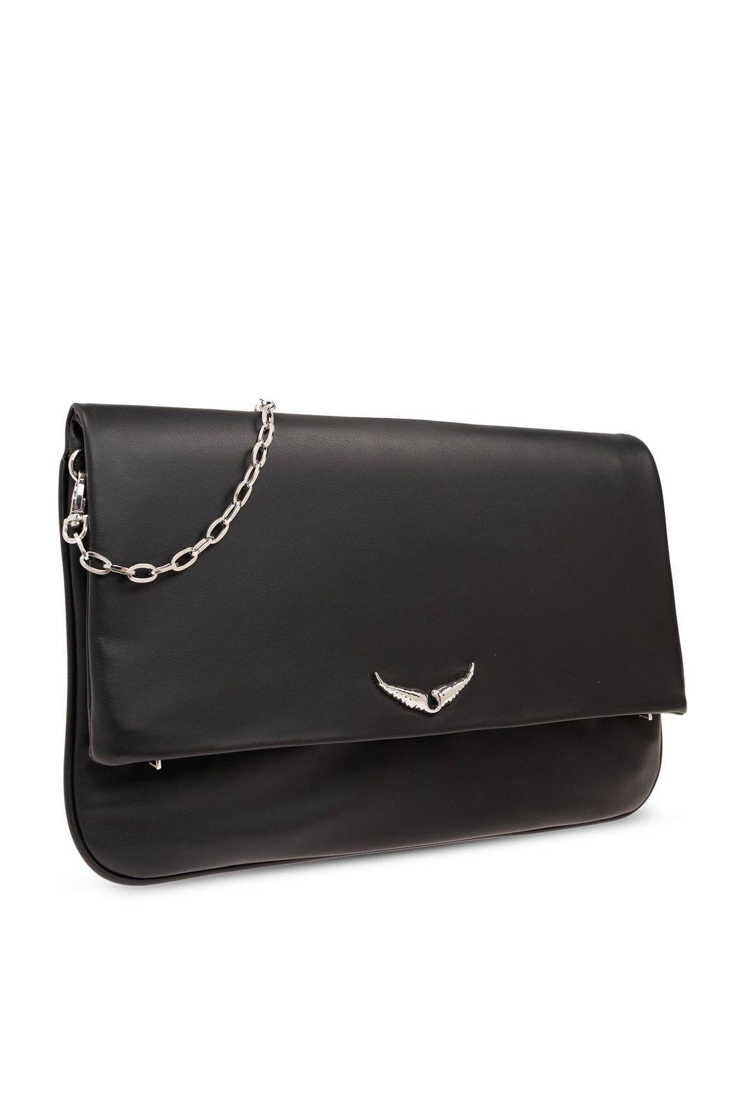 Black leather clutch bag sale hot sale