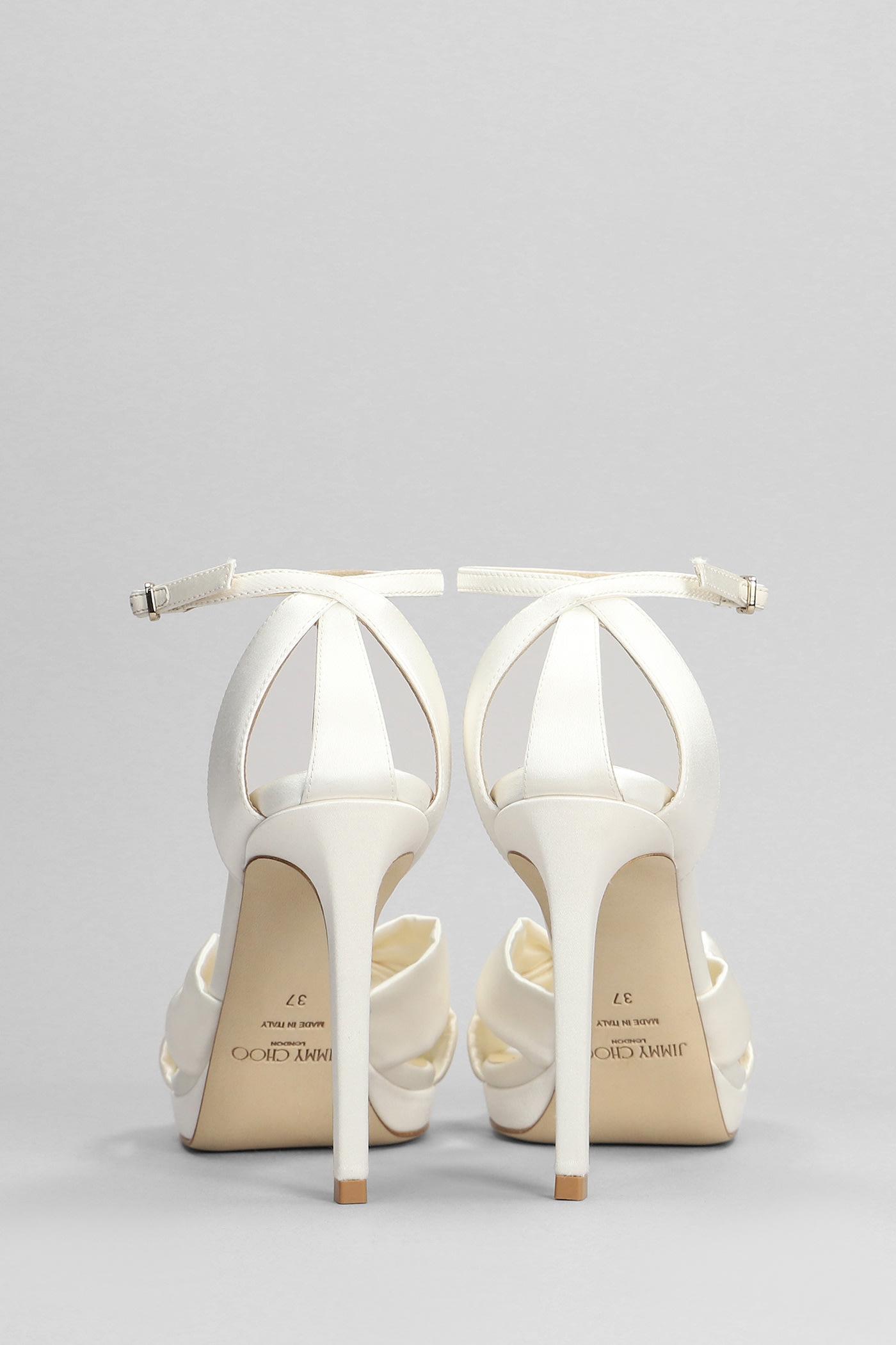 【JIMMY CHOO】ROSIE 100 SANDALS Jimmy Choo Rosie 100 Sandals in White | Lyst