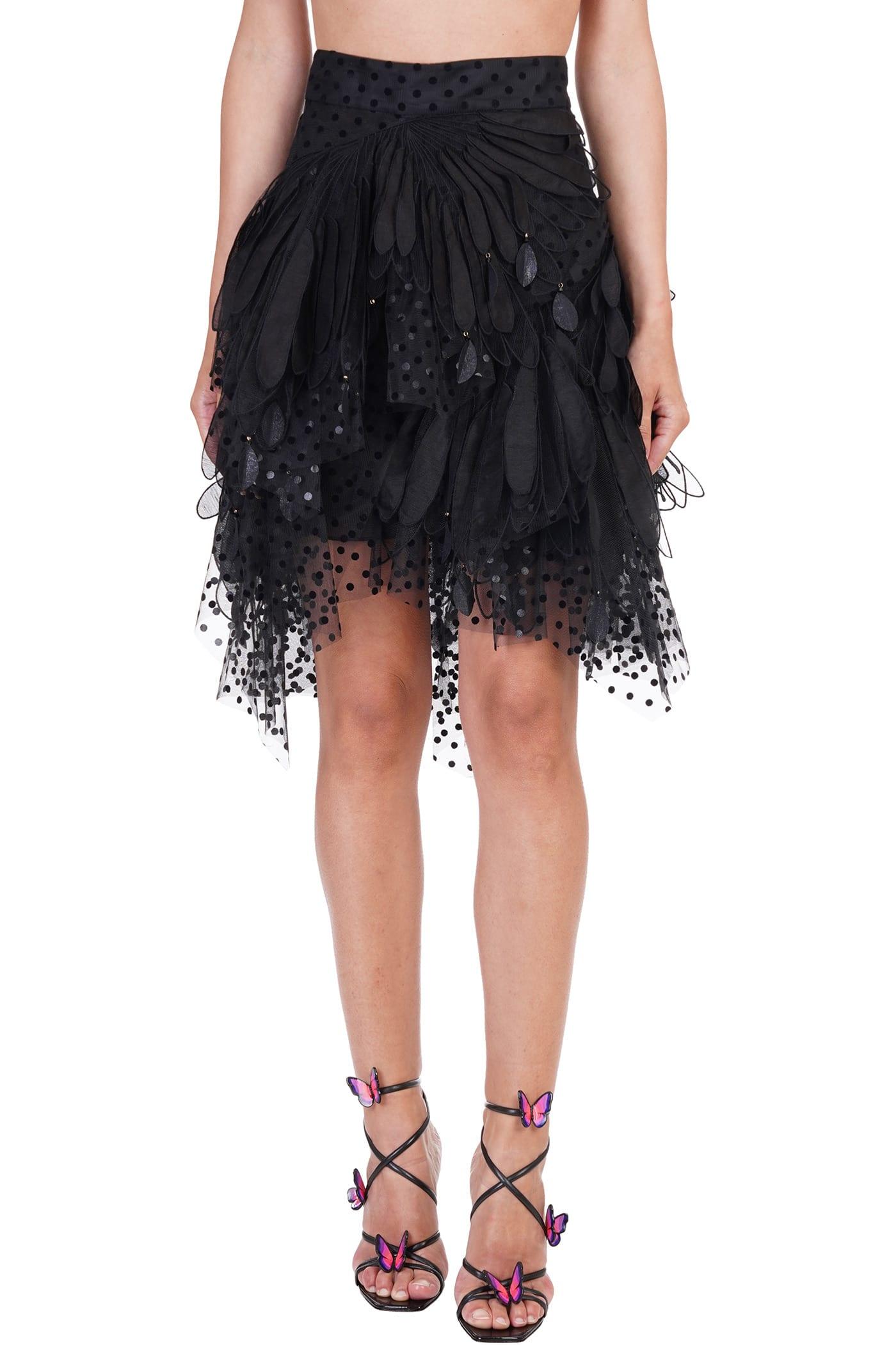 Zimmermann black tulle skirt cheap