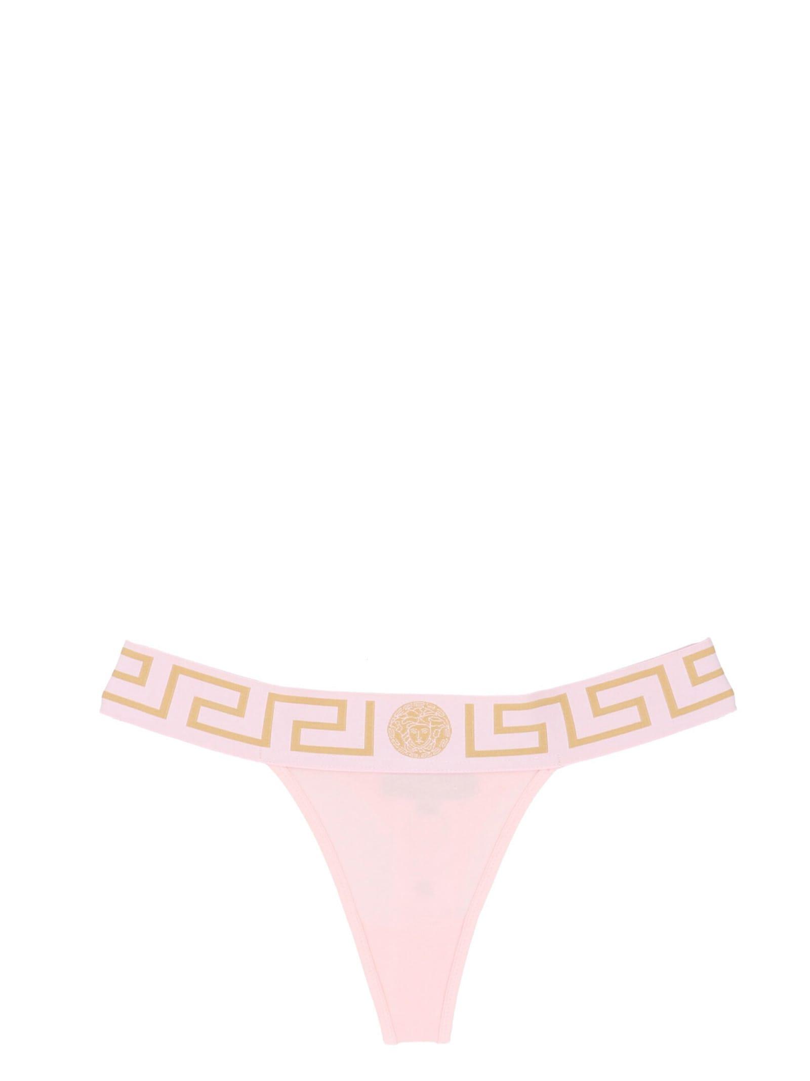 Versace Logo Thong in Pink | Lyst