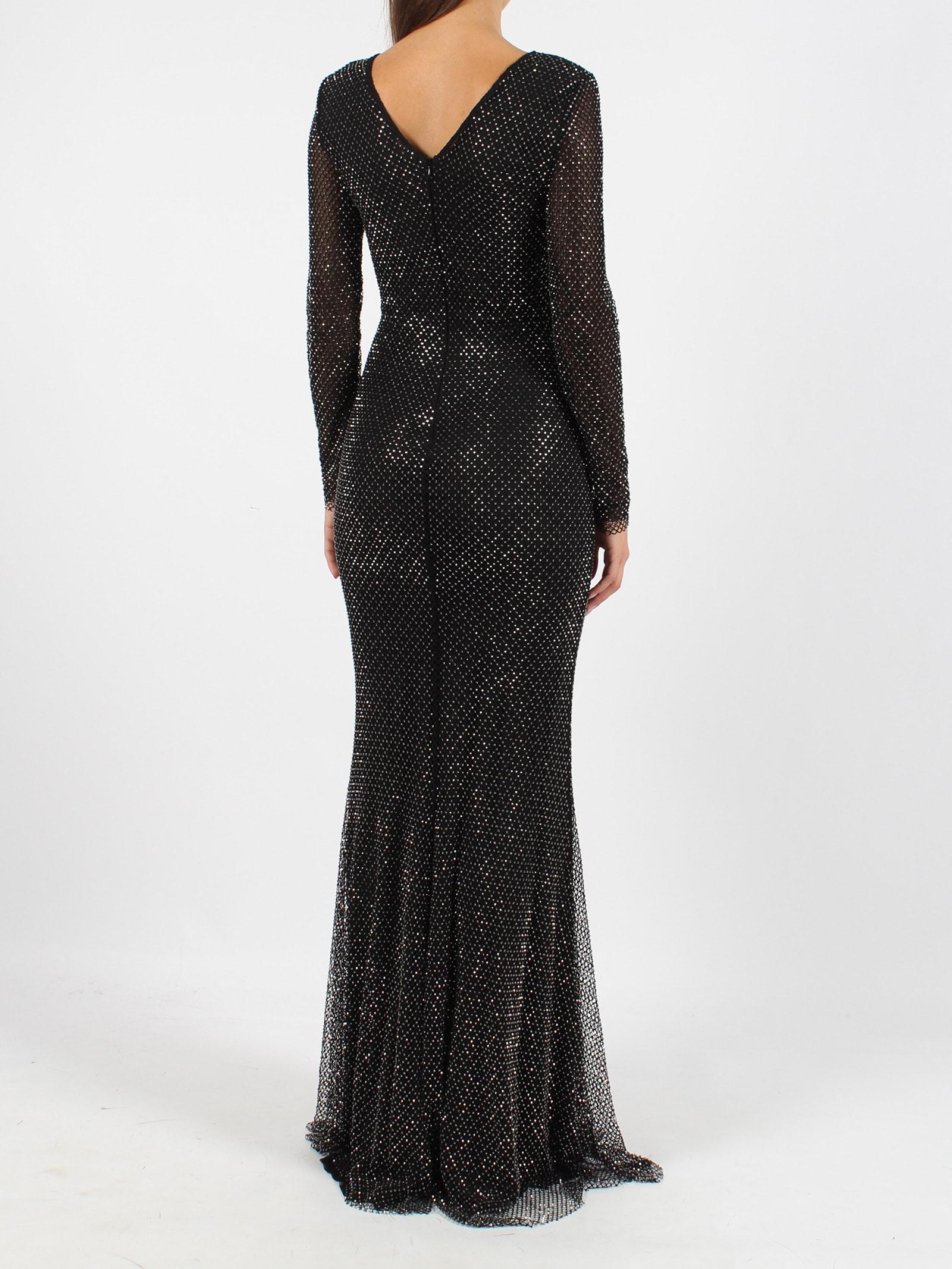slim fit dress slacks Club Exx Rhinestone Fishnet Long Sleeve Midi Dress