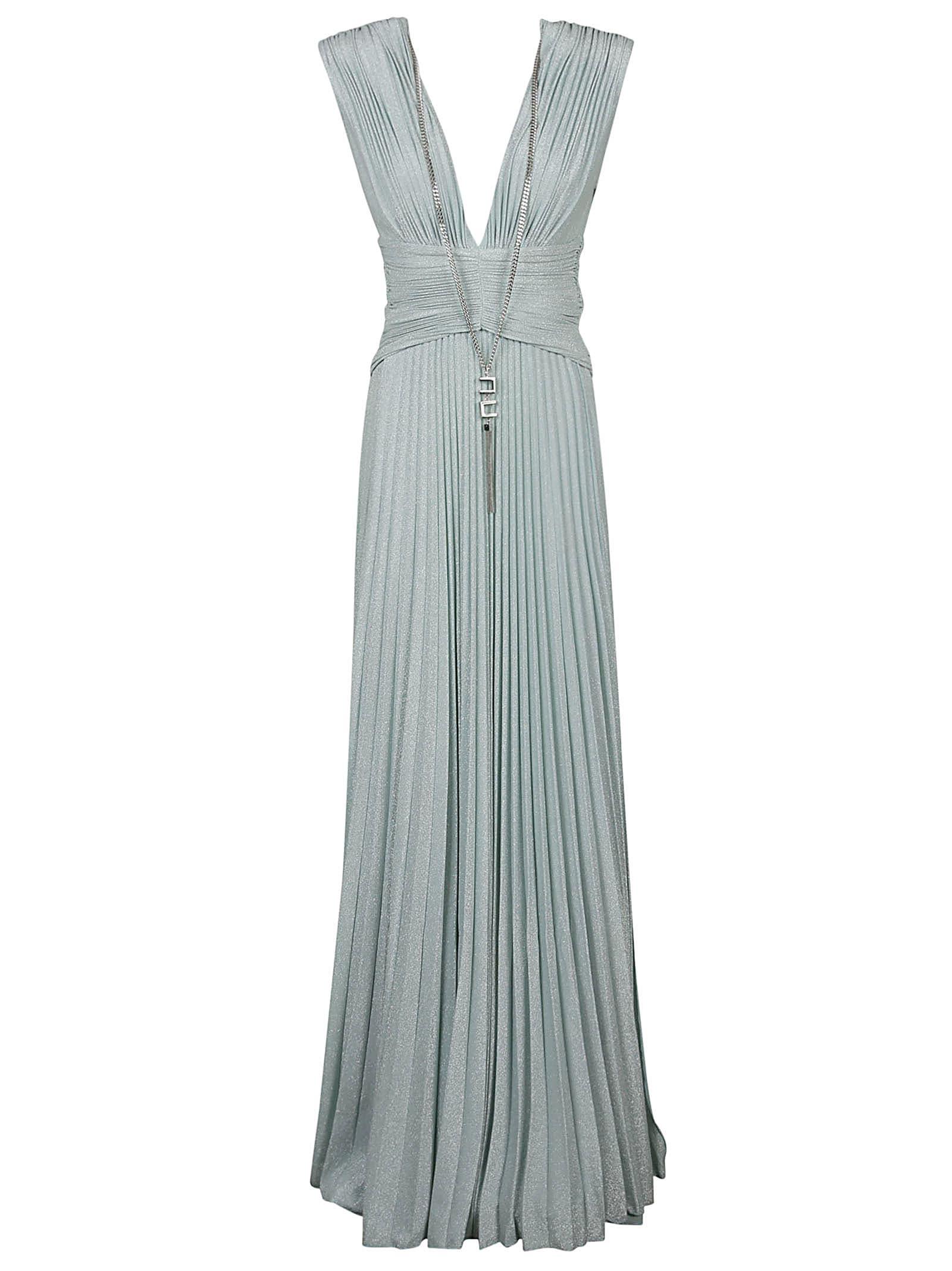 ワンピース ELISABETTA FRANCHI Red carpet stretch viscose long dress Elisabetta Franchi Woman Red Carpet Dress with Lace and