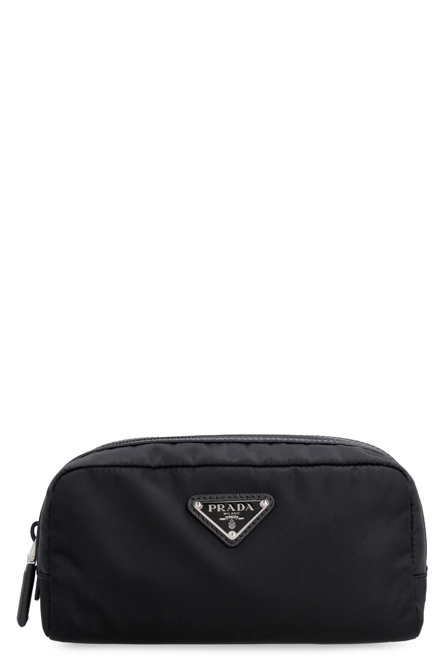 Prada Re-nylon Wash Bag in Black for Men | Lyst