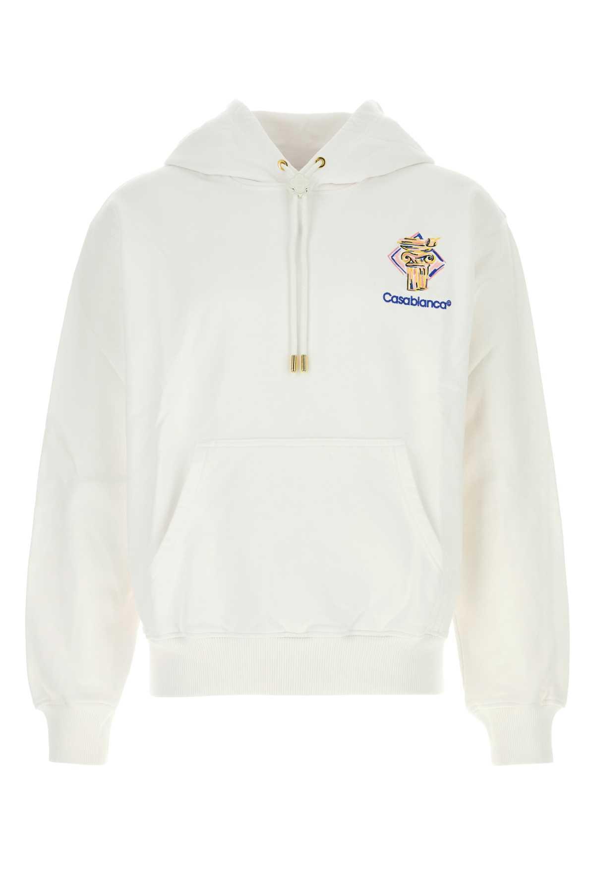 スウェット・トレーナー CASABLANCA WHITE COTTON SWEATSHIRT CASABLANCA Sweatshirt With Logo in White for Men | Lyst