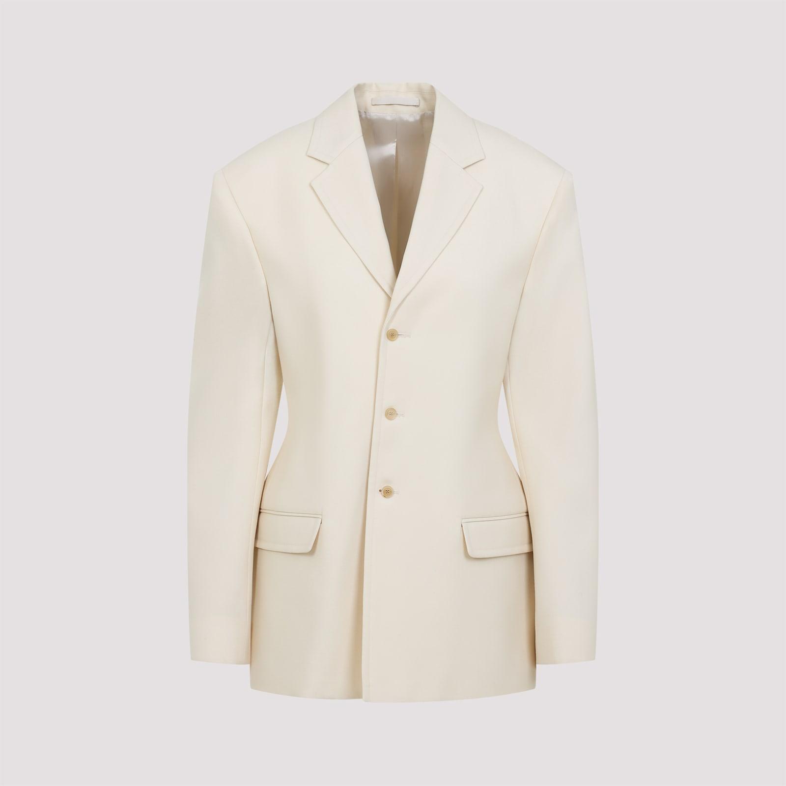 Carven Ja202 Jacket Blazer in Natural | Lyst