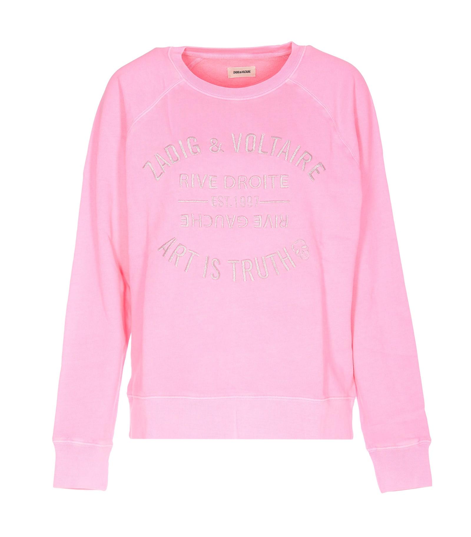 Zadig & Voltaire Upper Blason Sweatshirt in Pink | Lyst