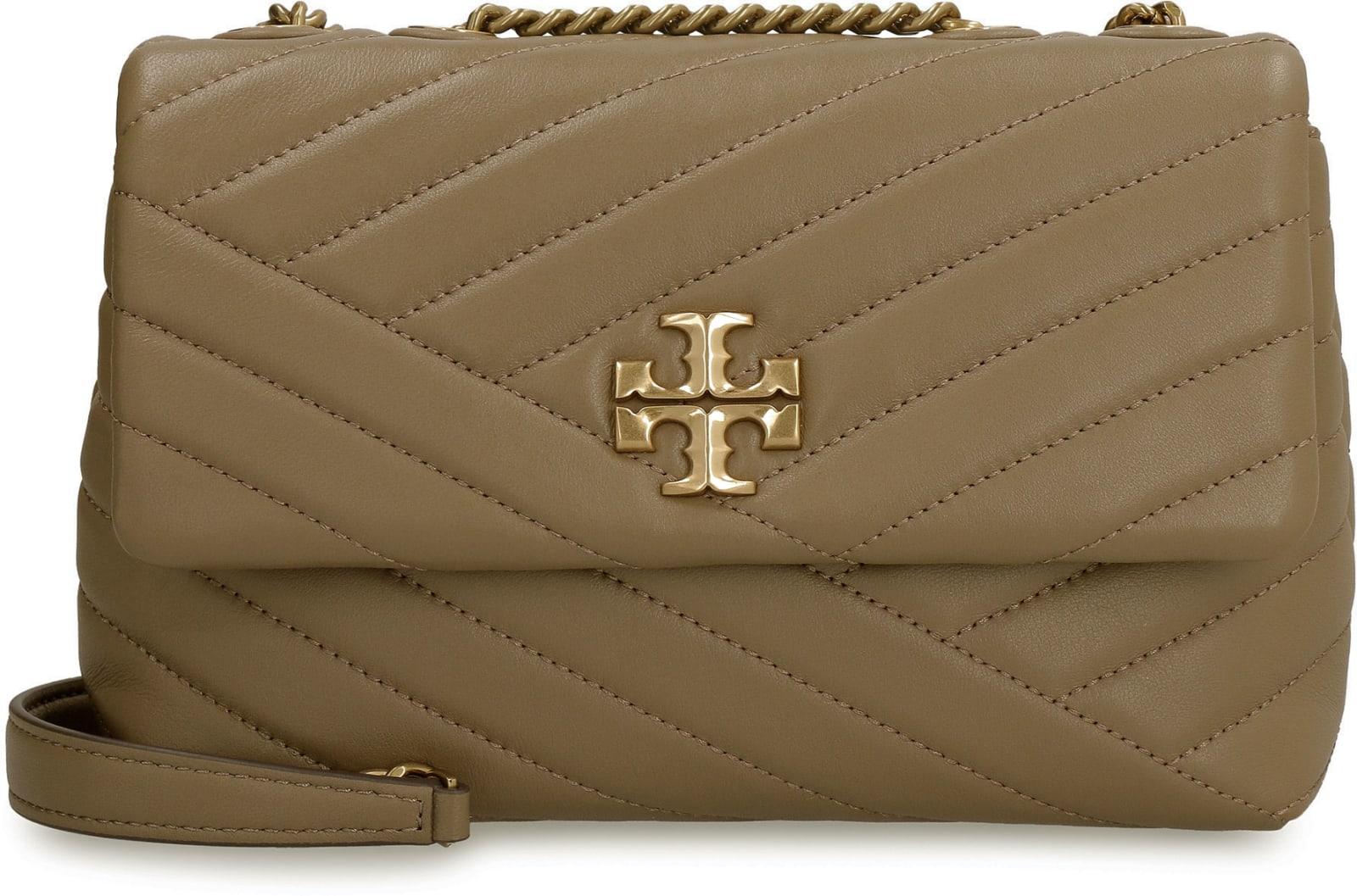 Tory Burch Kira Quilted Leather Shoulder Bag in Brown