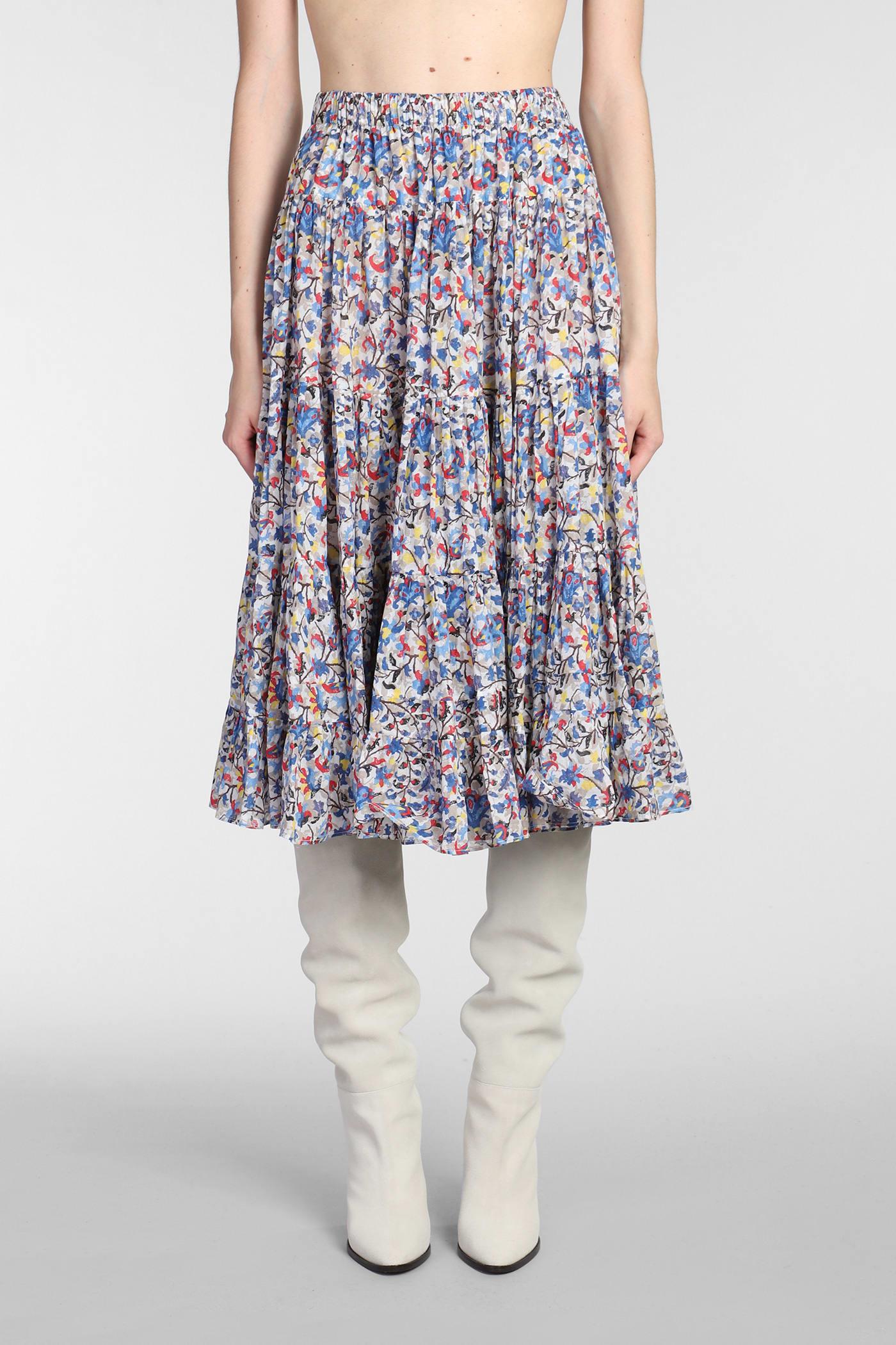 Étoile Isabel Marant Skirt In White Cotton | Lyst