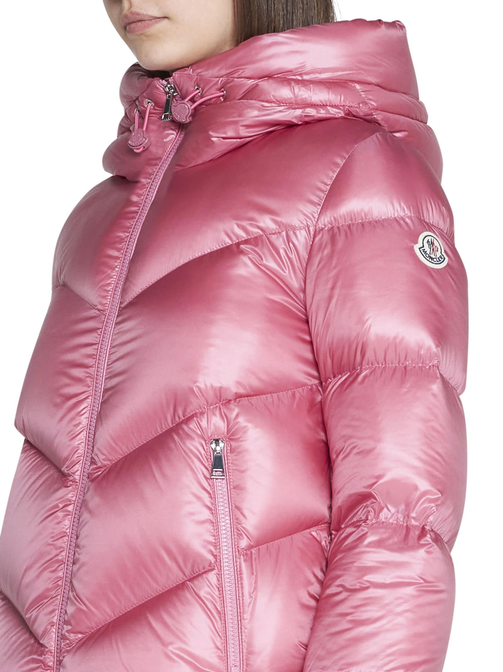 Moncler Down Jacket in Pink | Lyst