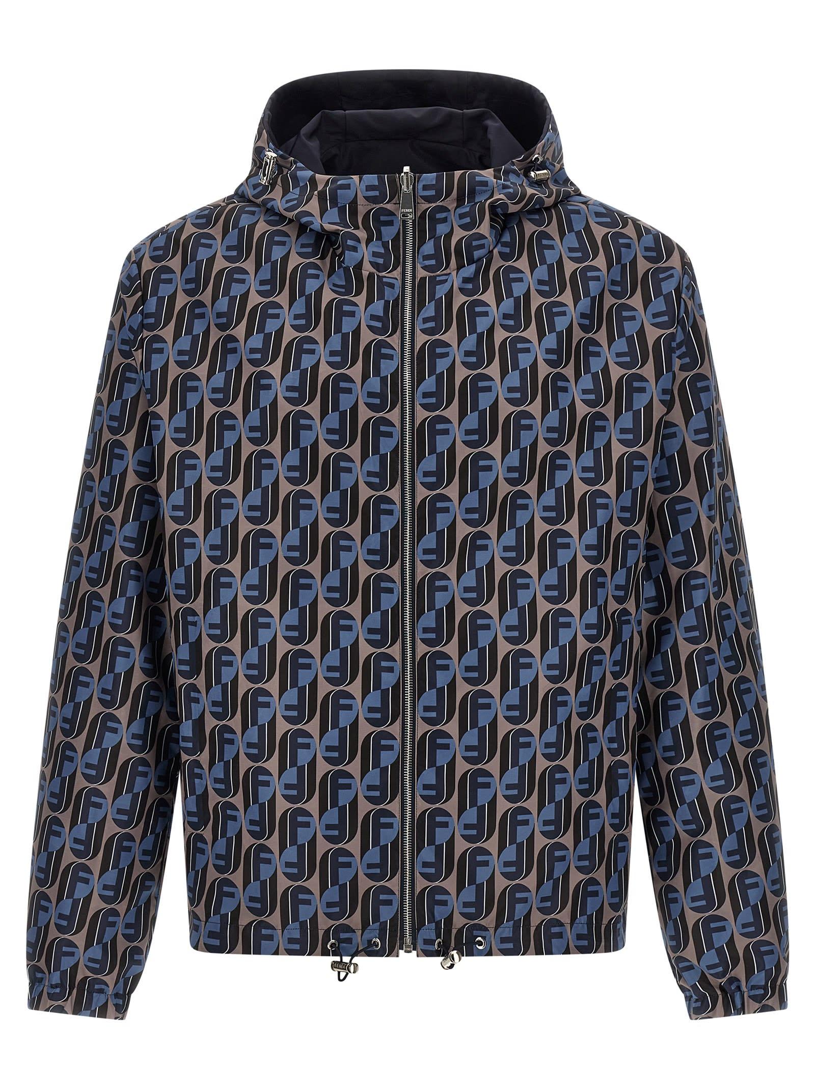 Fendi 'Nity' Reversible Windbreaker in Blue for Men Lyst UK