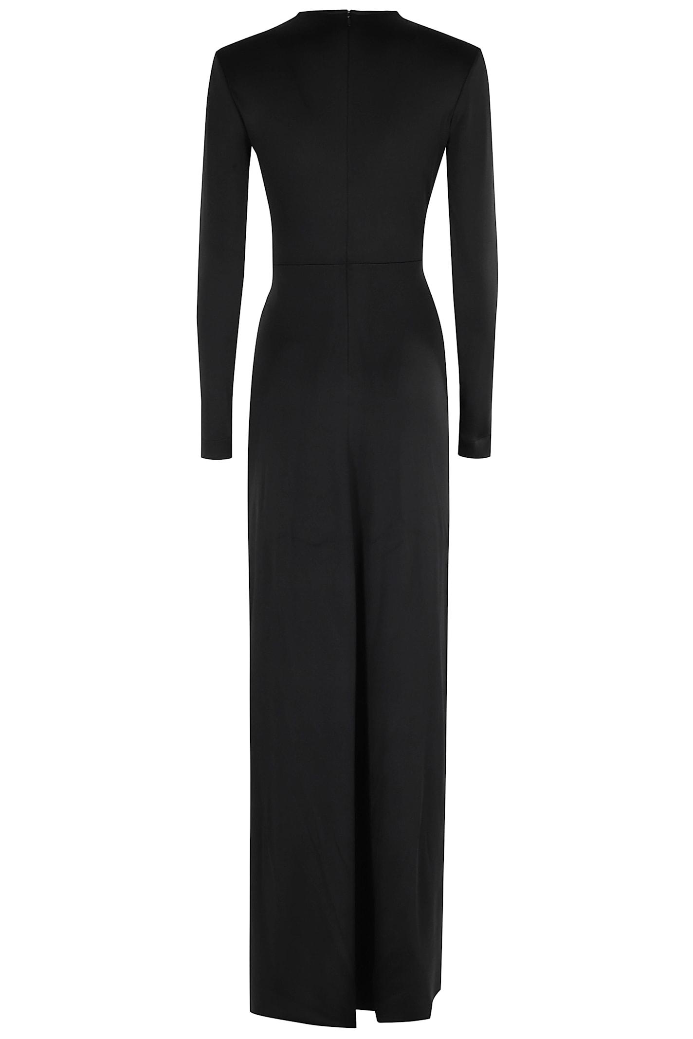 オールインワン・サロペット Victoria Beckham Long Sleeve Deep V-Neck Gown Long Sleeve Deep V-Neck Gown In Black – Victoria Beckham Inc