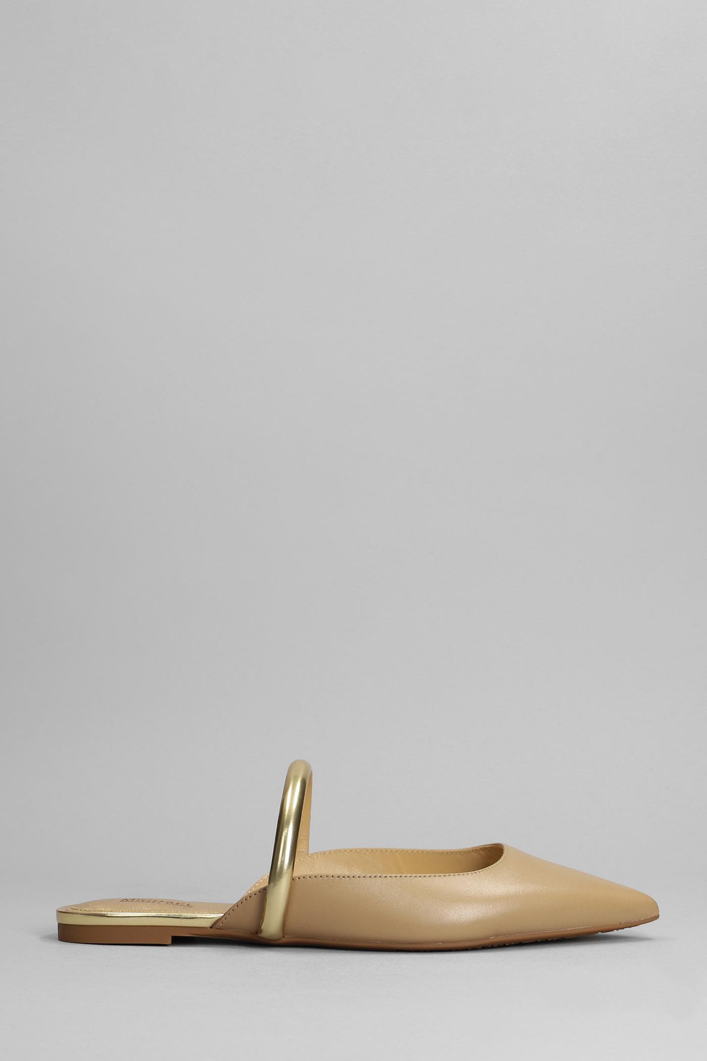 Michael Kors Jessa Loafers In Camel Leather in Gray Lyst