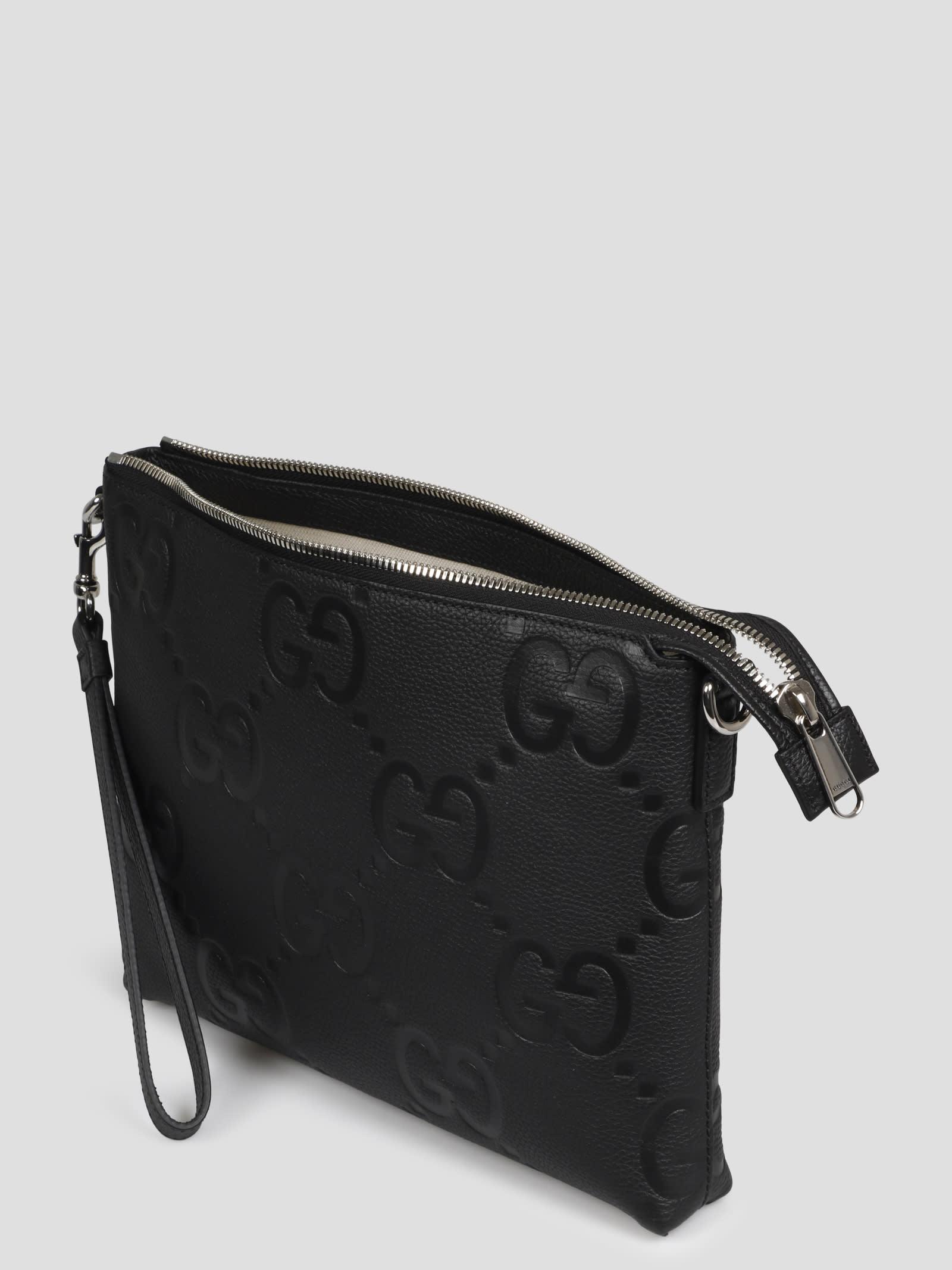 Gucci Jumbo GG Medium Messenger Bag in Black for Men