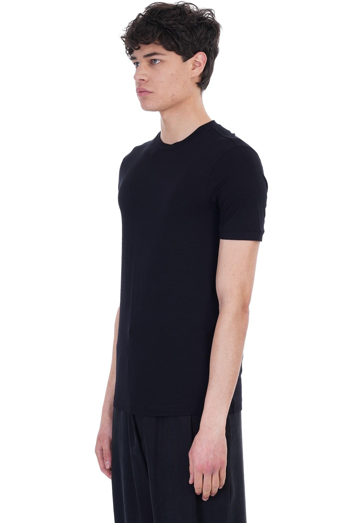 Giorgio Armani T-shirt In Black Viscose for Men | Lyst