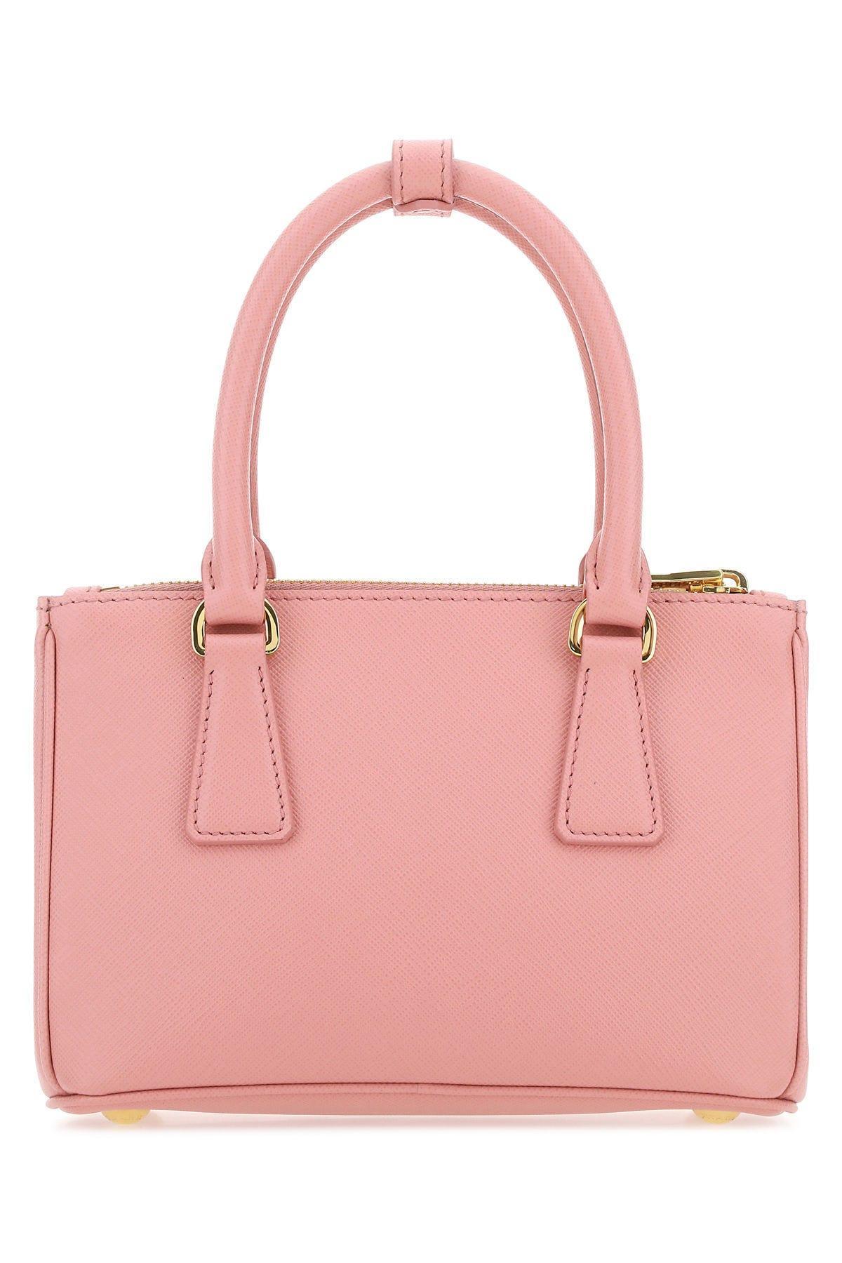 Prada Pink Leather Mini Galleria Handbag Lyst