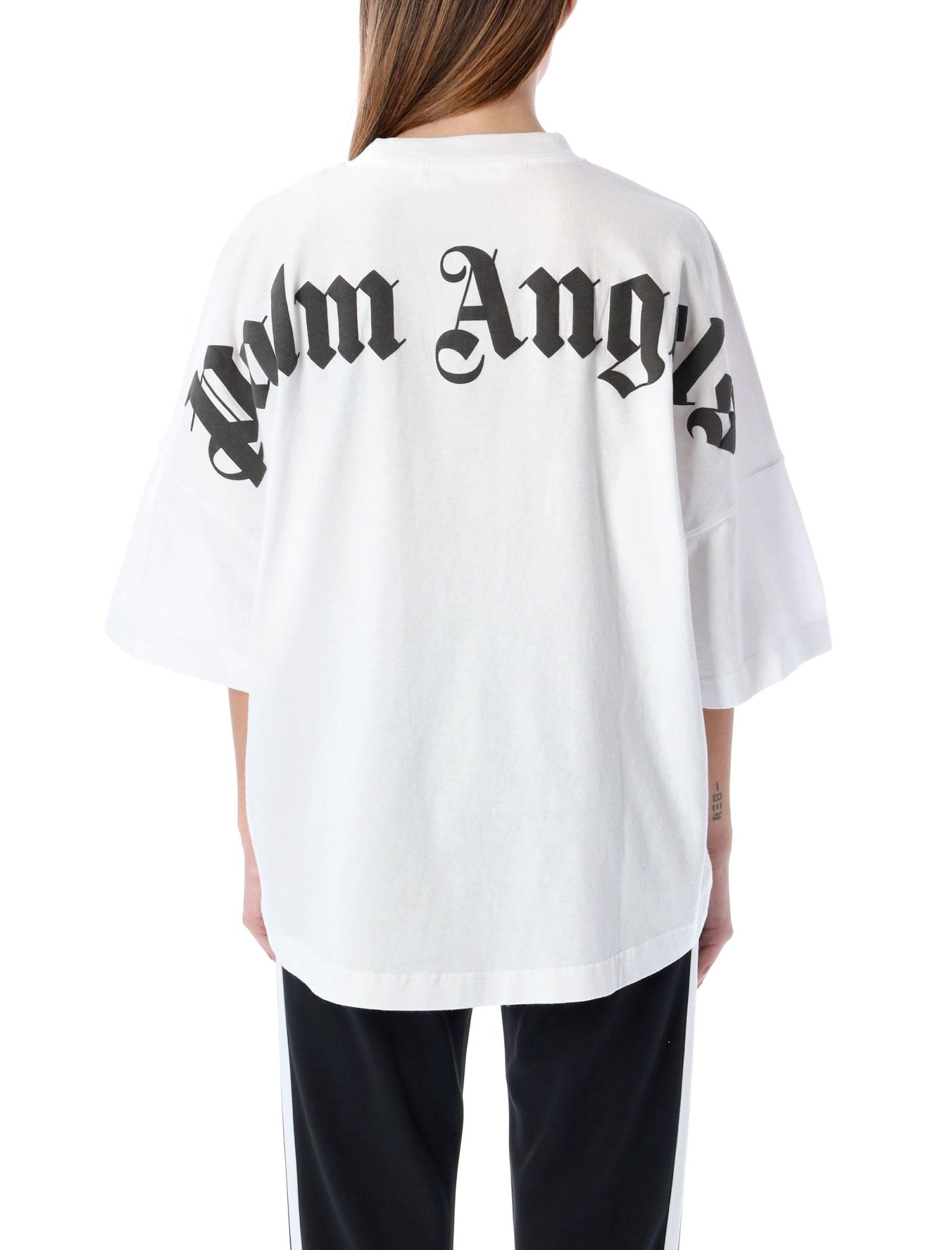 palm angels logo over tee