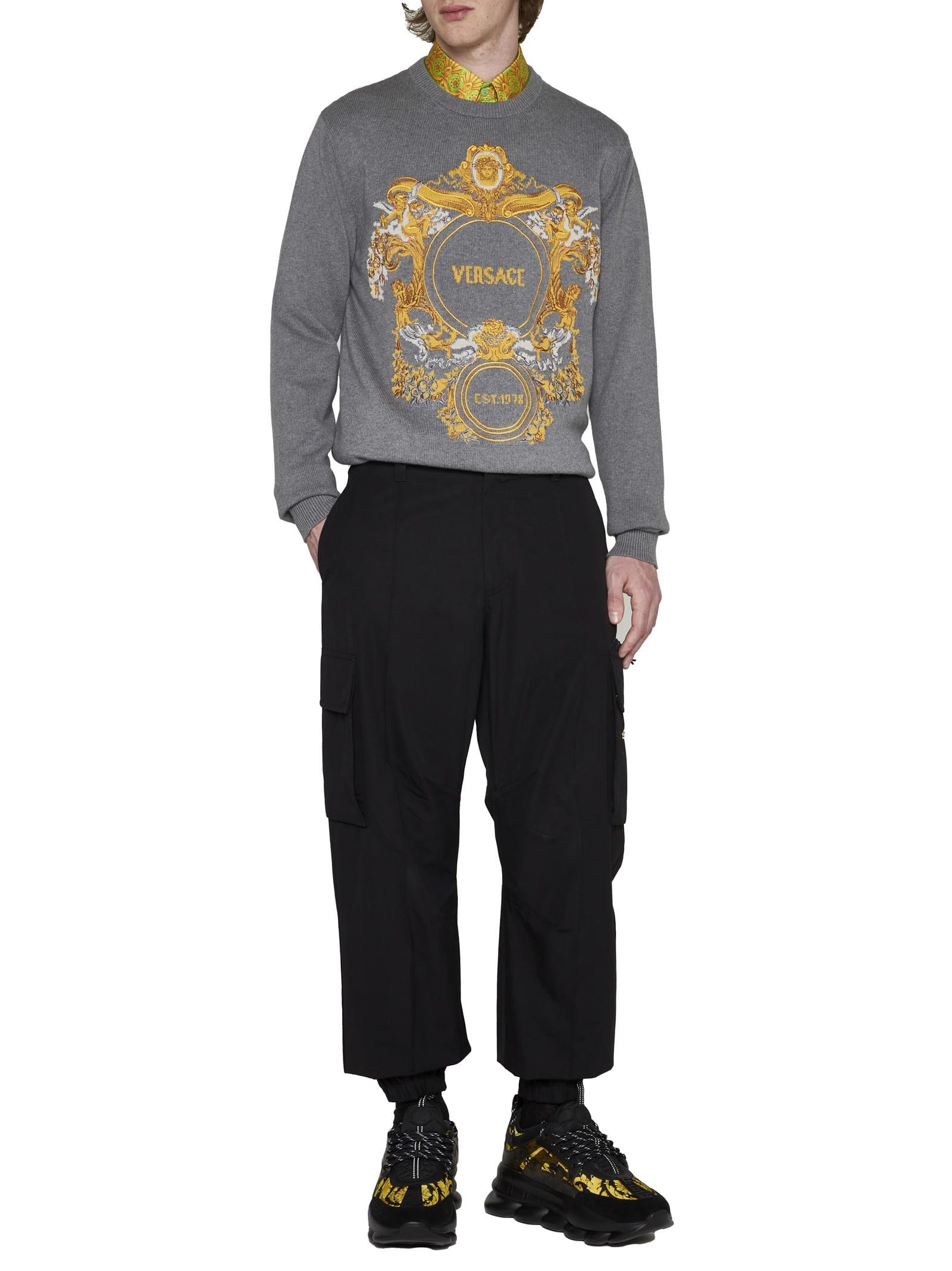 versace grey sweater