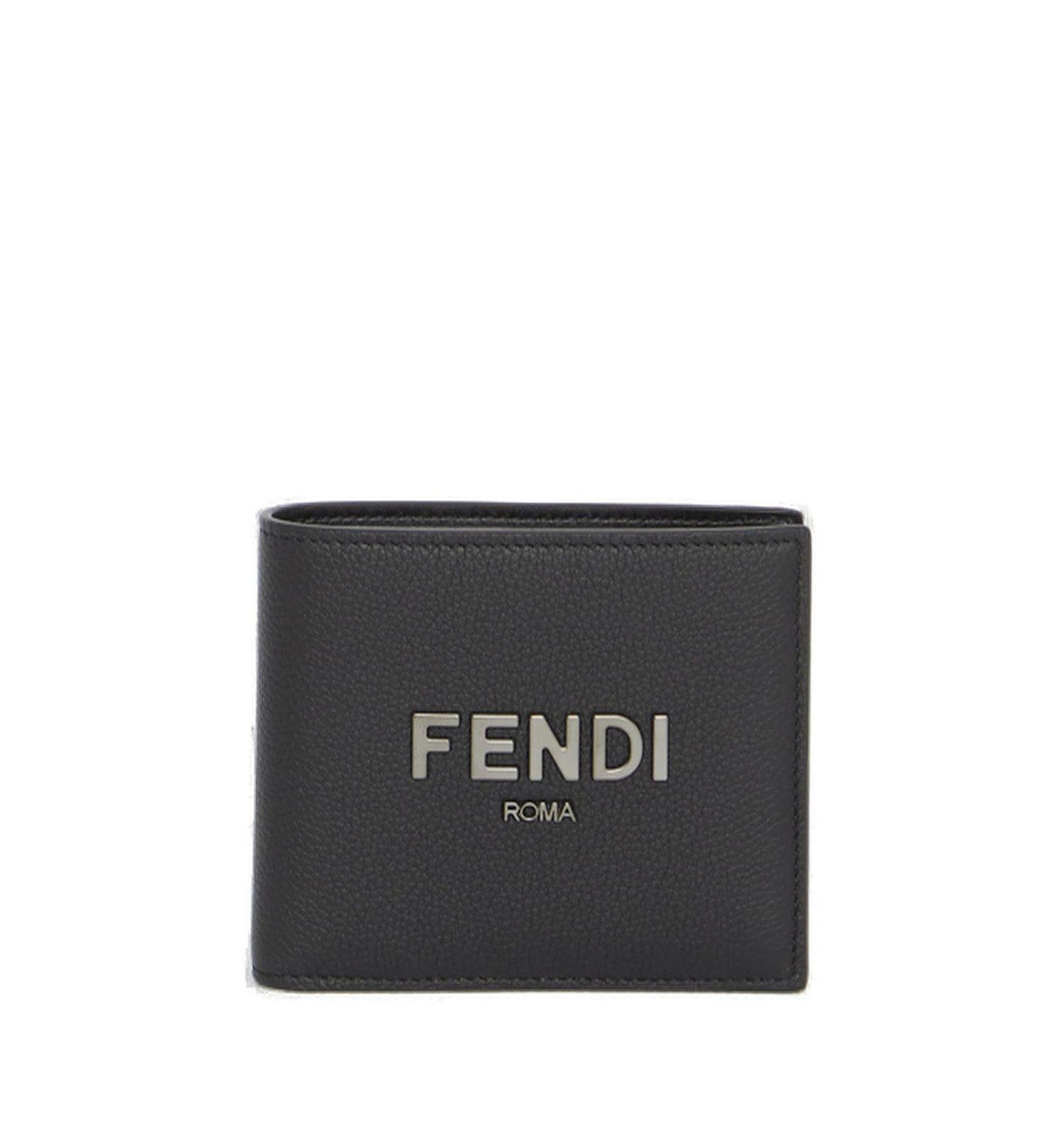 Fendi Signature Bi-fold Wallet in Black for Men | Lyst