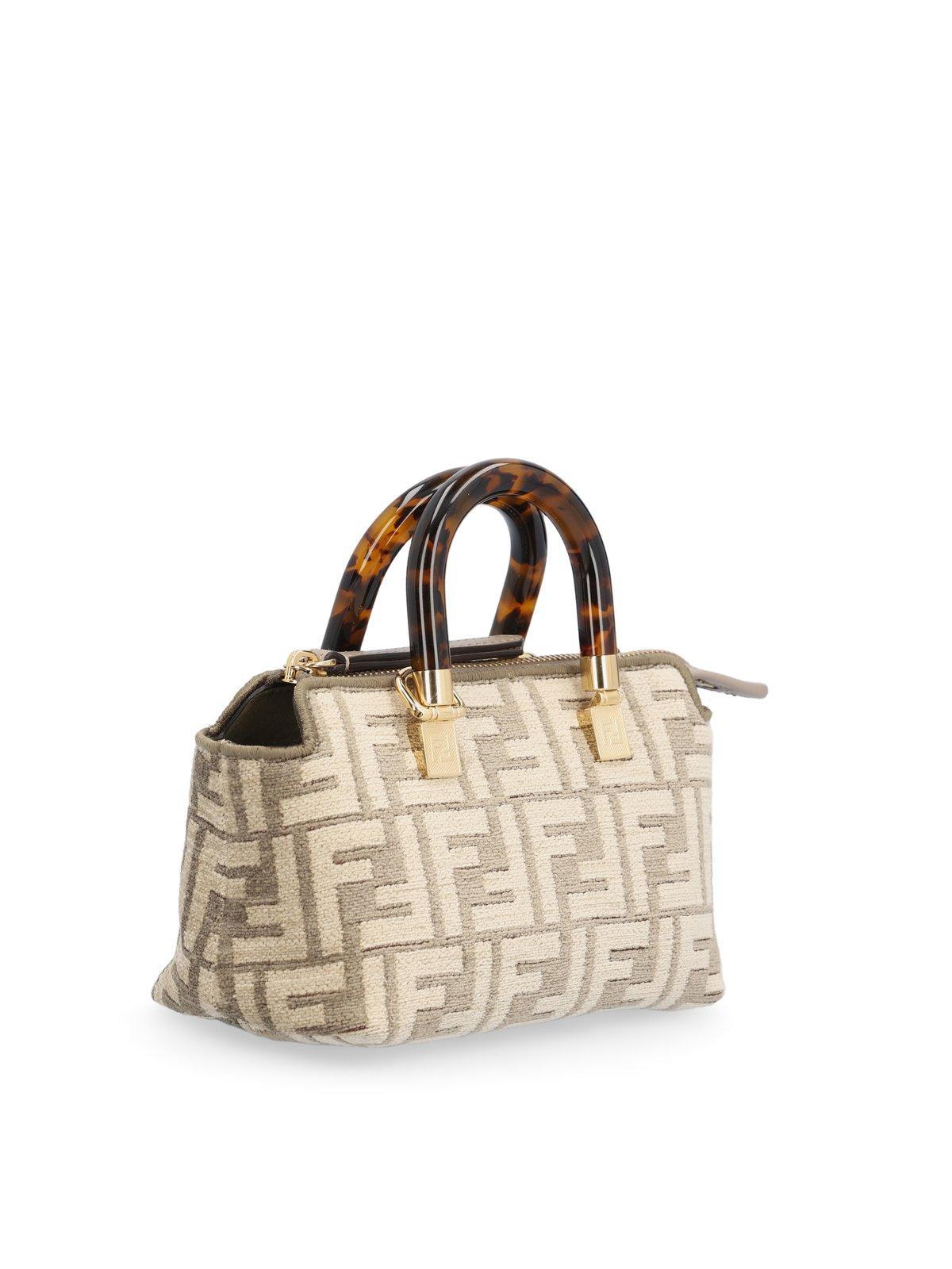 Fendi Handbag, Zucca, Canvas and Leather Mini Tote Bag Brown