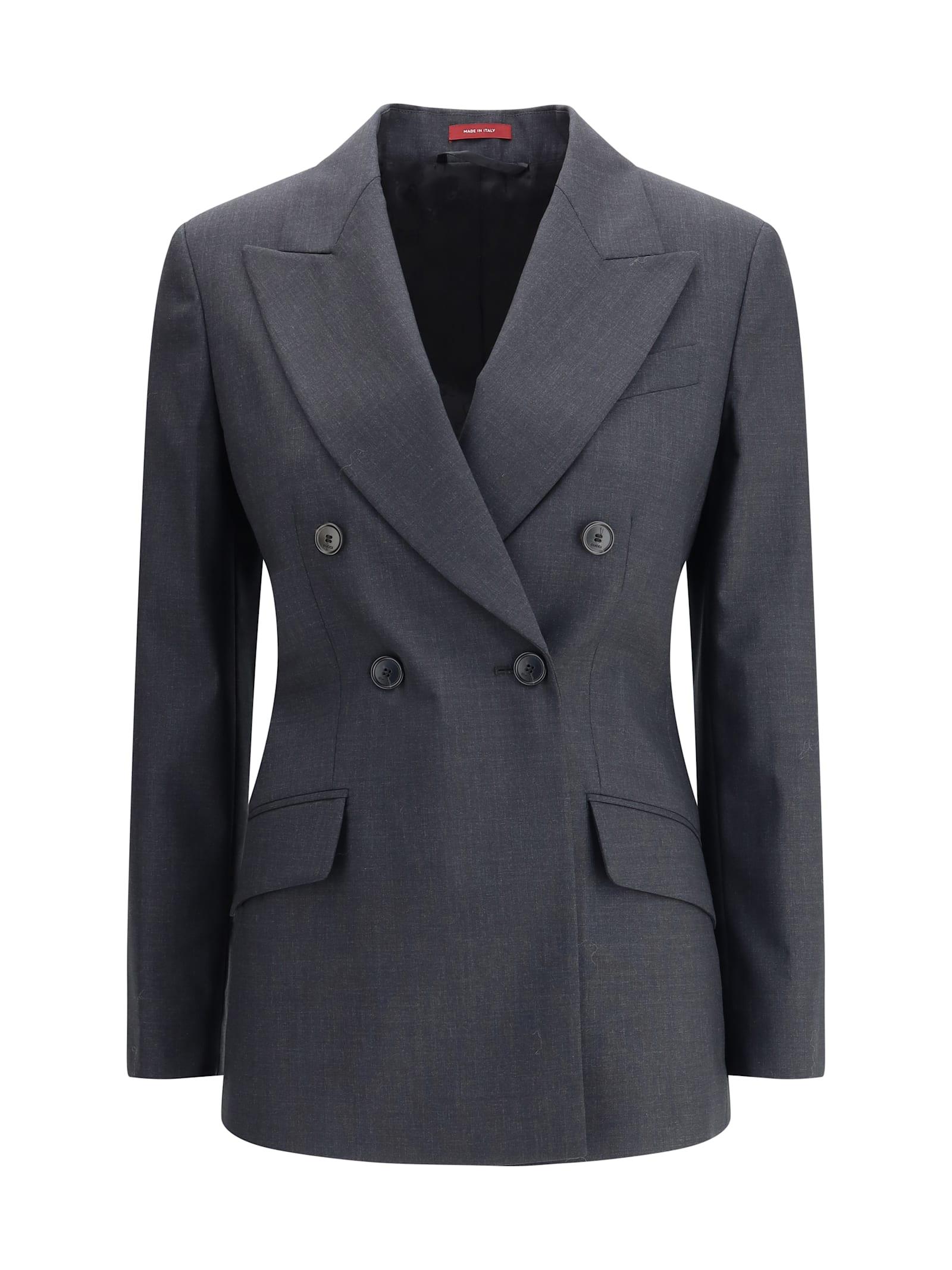 【送料&関税込】Gucci Graphite Wool Blazer SchaferandweinerShops Niger - Blazer with logo Gucci