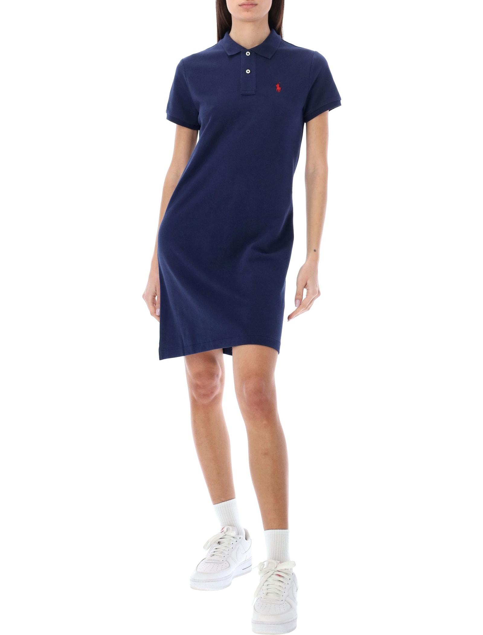 Polo Ralph Lauren Polo Shirt Mini Dress in Blue | Lyst