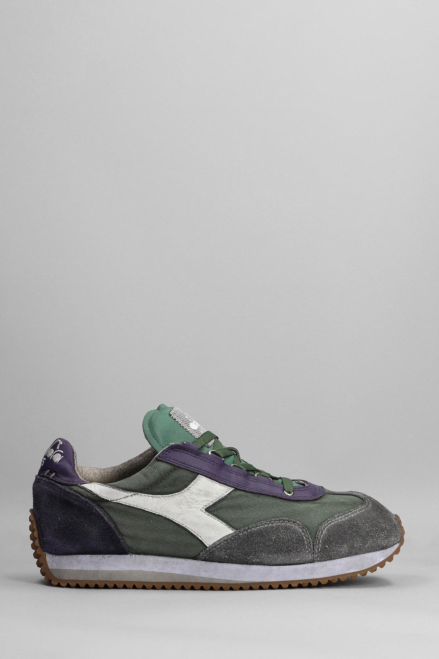 Diadora Equipe H Sneakers In Green Suede And Fabric in Gray for Men Lyst